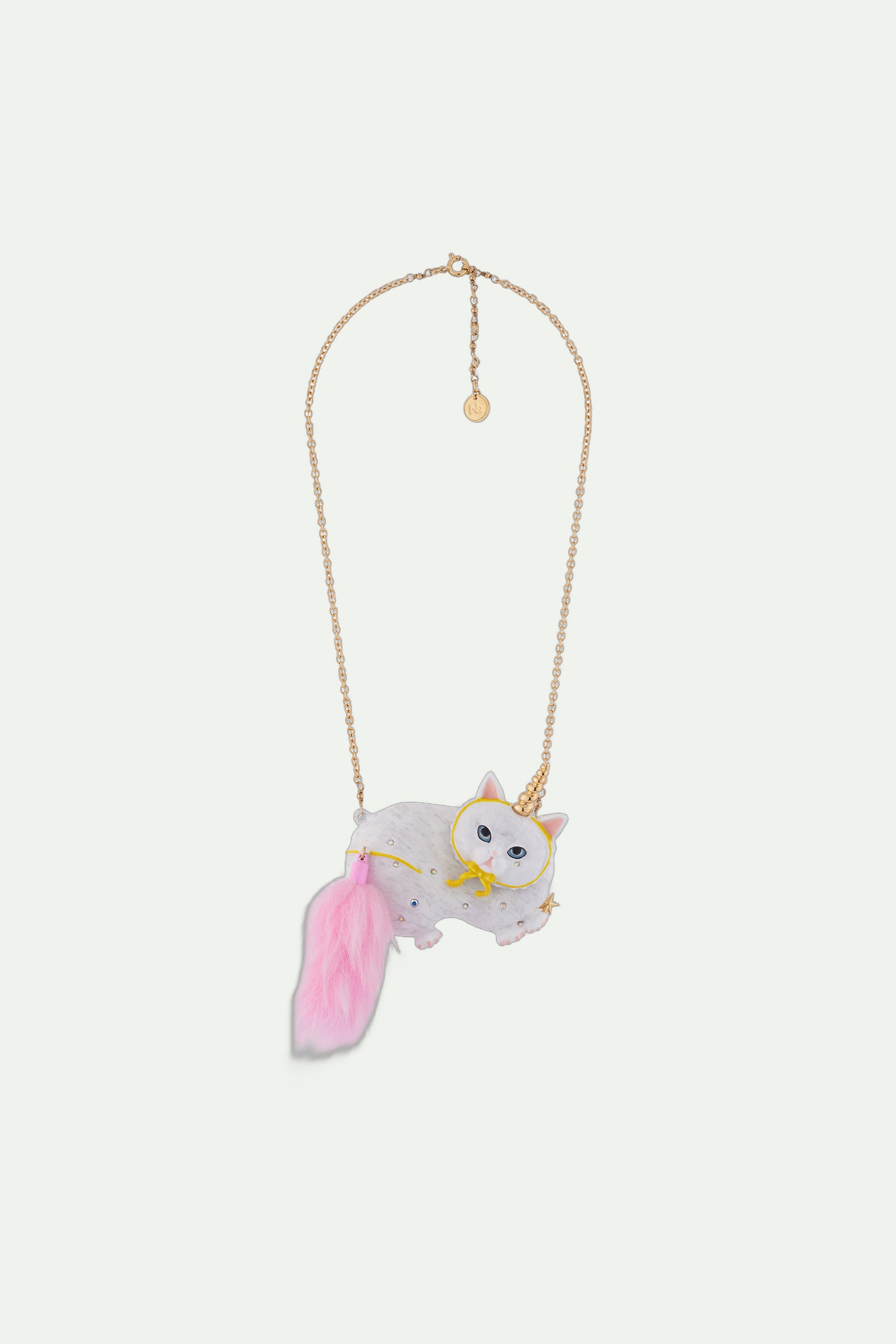Collier oversize edgar le chat persan déguisé en licorne