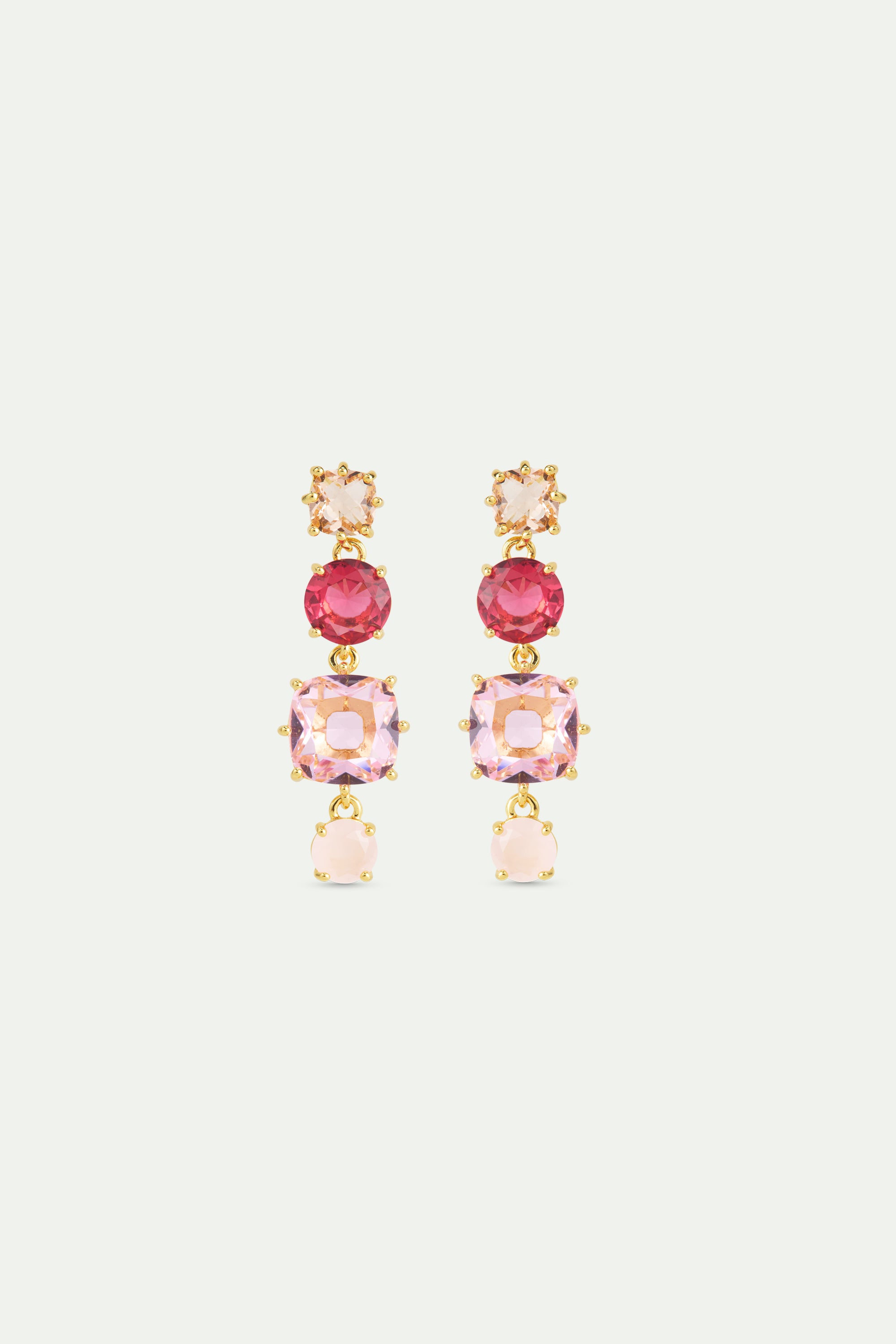 Boucles d'oreilles 4 pierres La Diamantine Rosa Centifiola