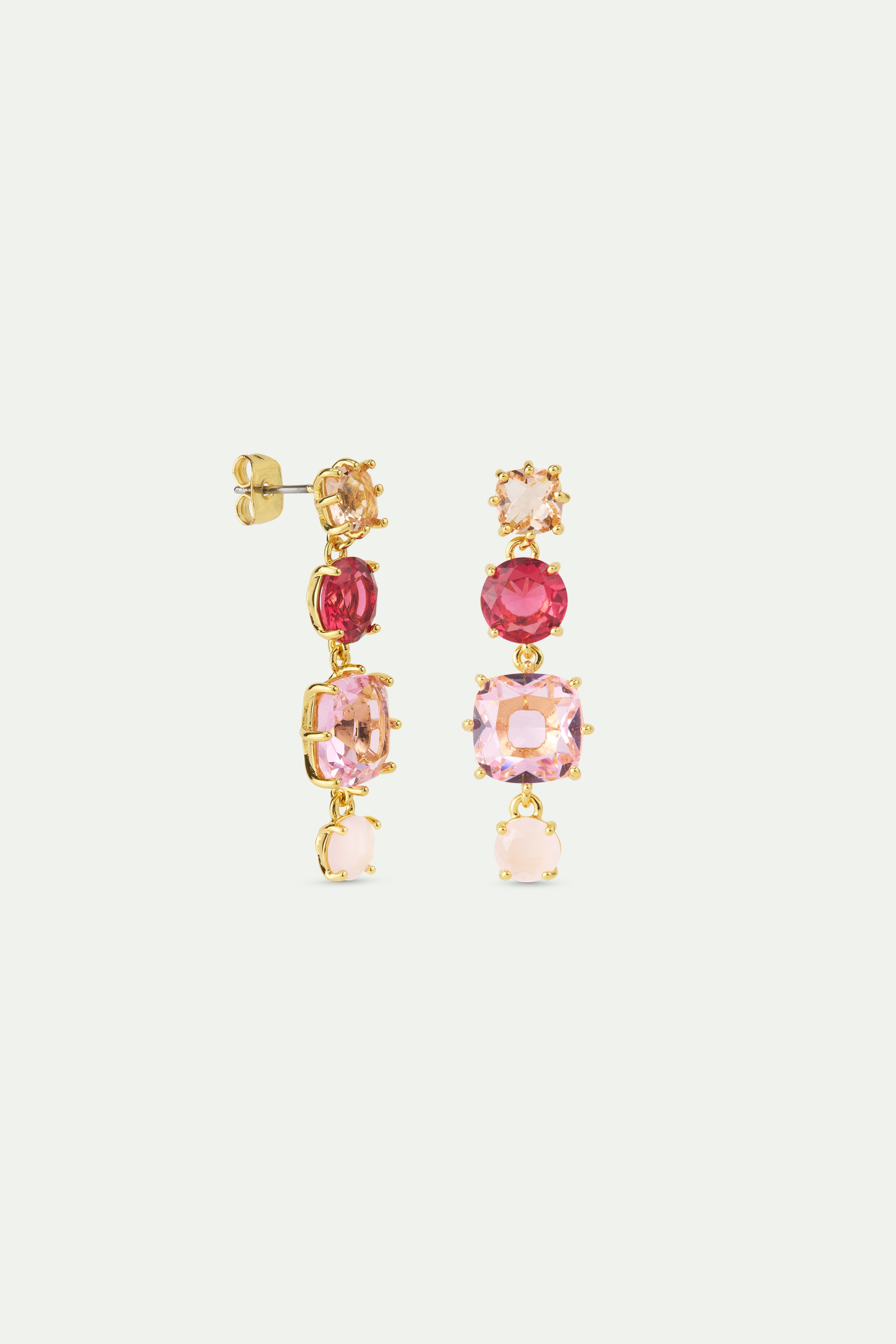 Boucles d'oreilles 4 pierres La Diamantine Rosa Centifiola