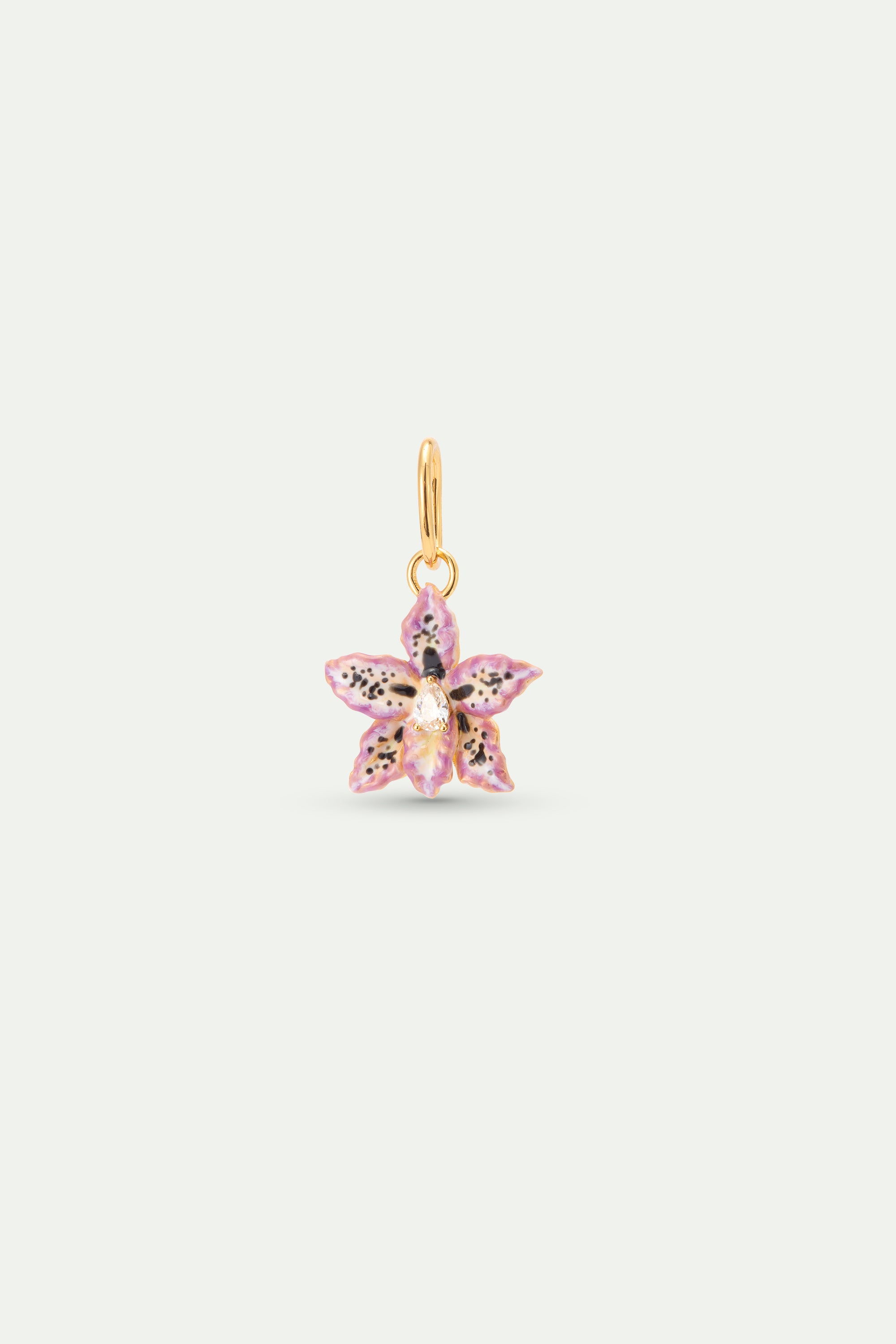 Pendentif Orchidée Sauvage et cristal, Mystère et Indépendance