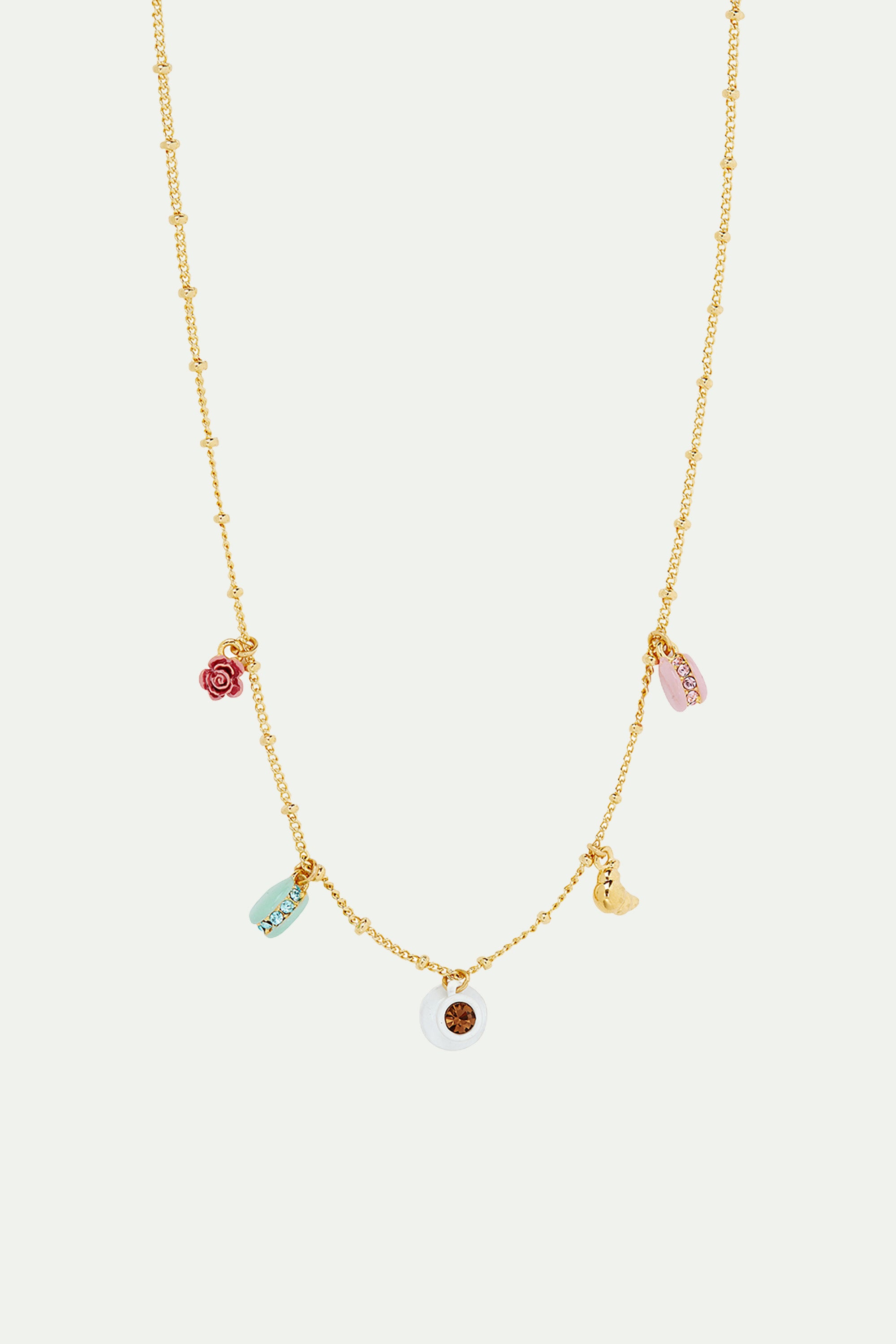 Parisian symbols charm necklace