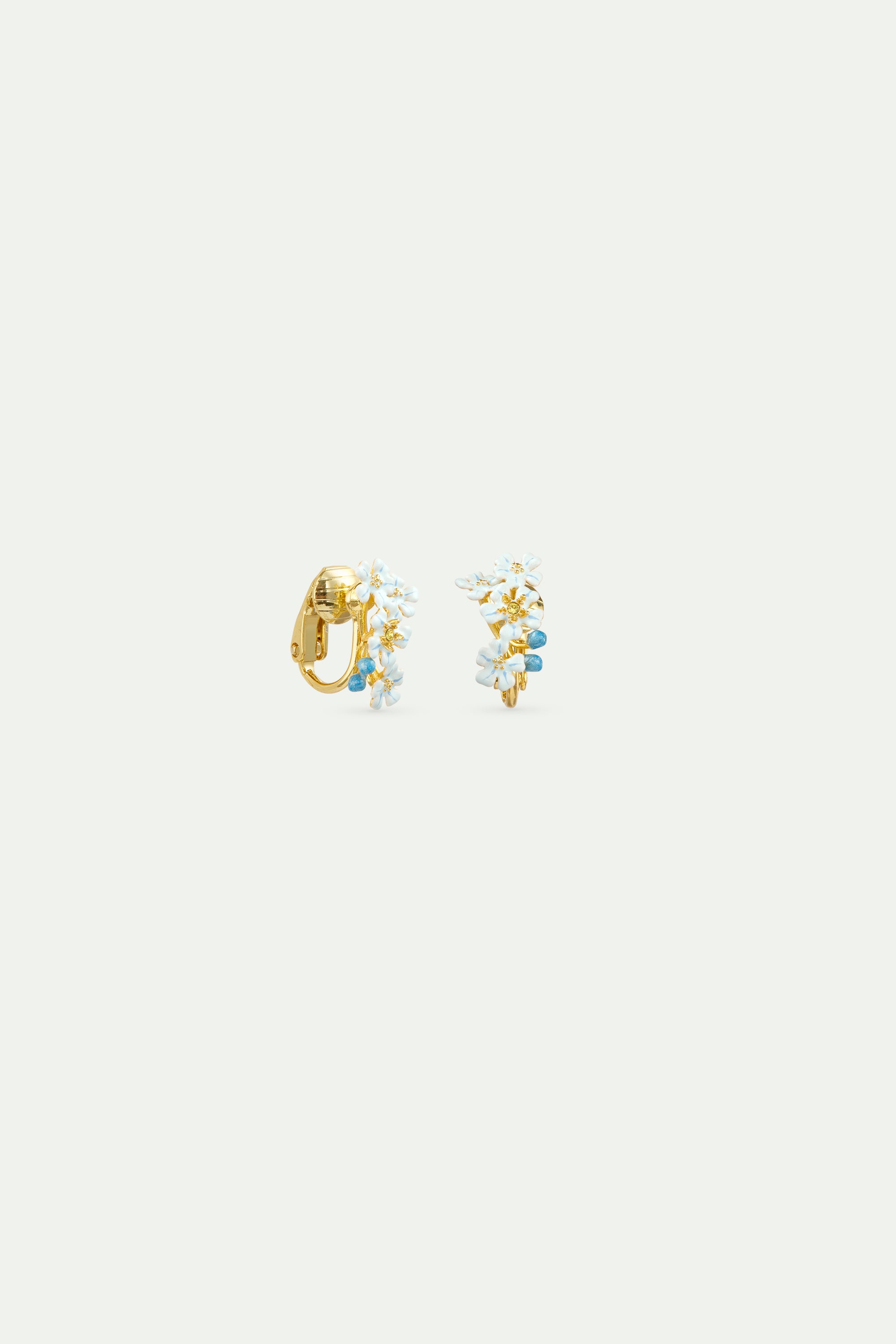 Boucles d'oreilles myosotis bleus