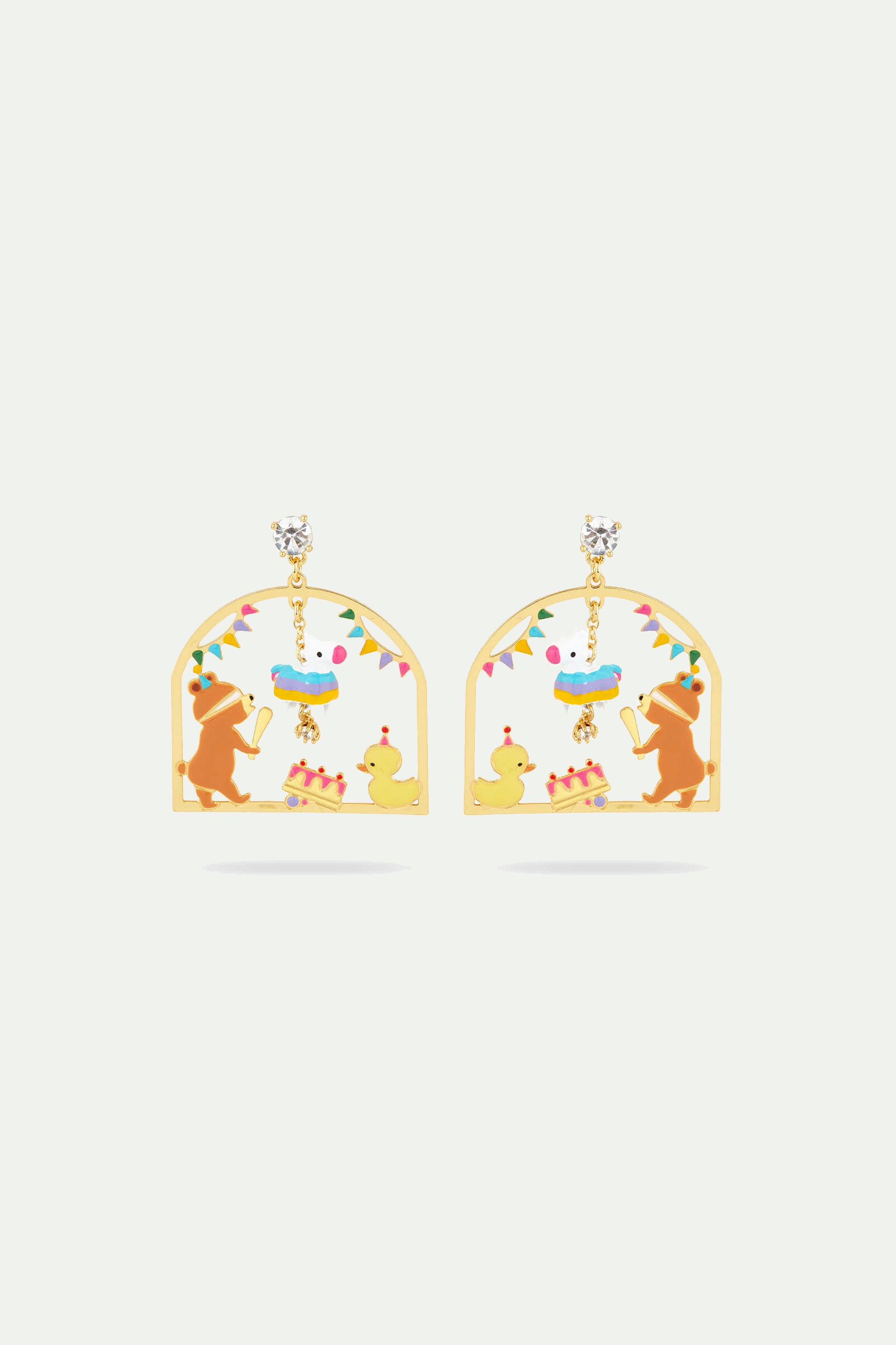 Piñata party post earrings