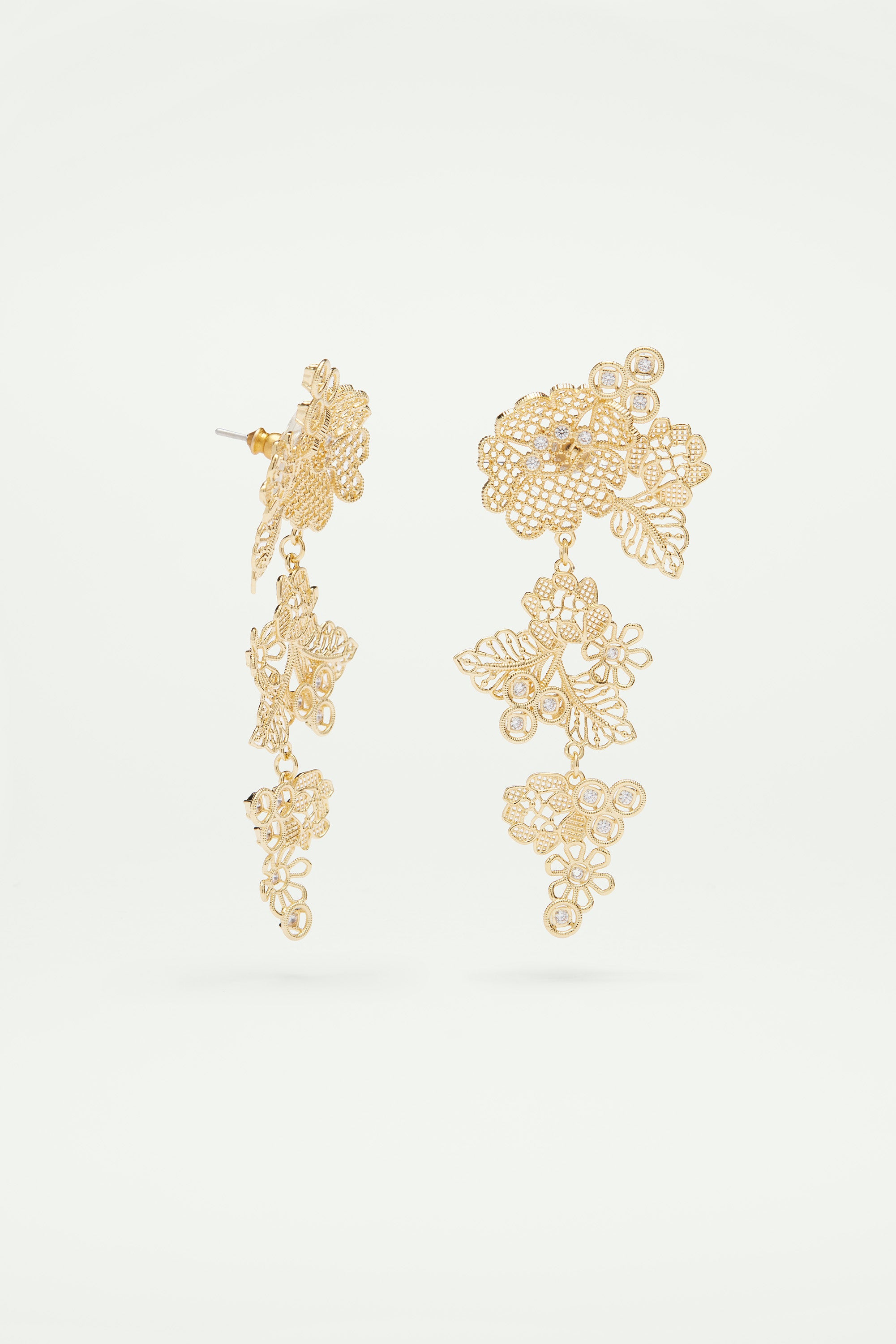 Boucles d'oreilles fil d'or