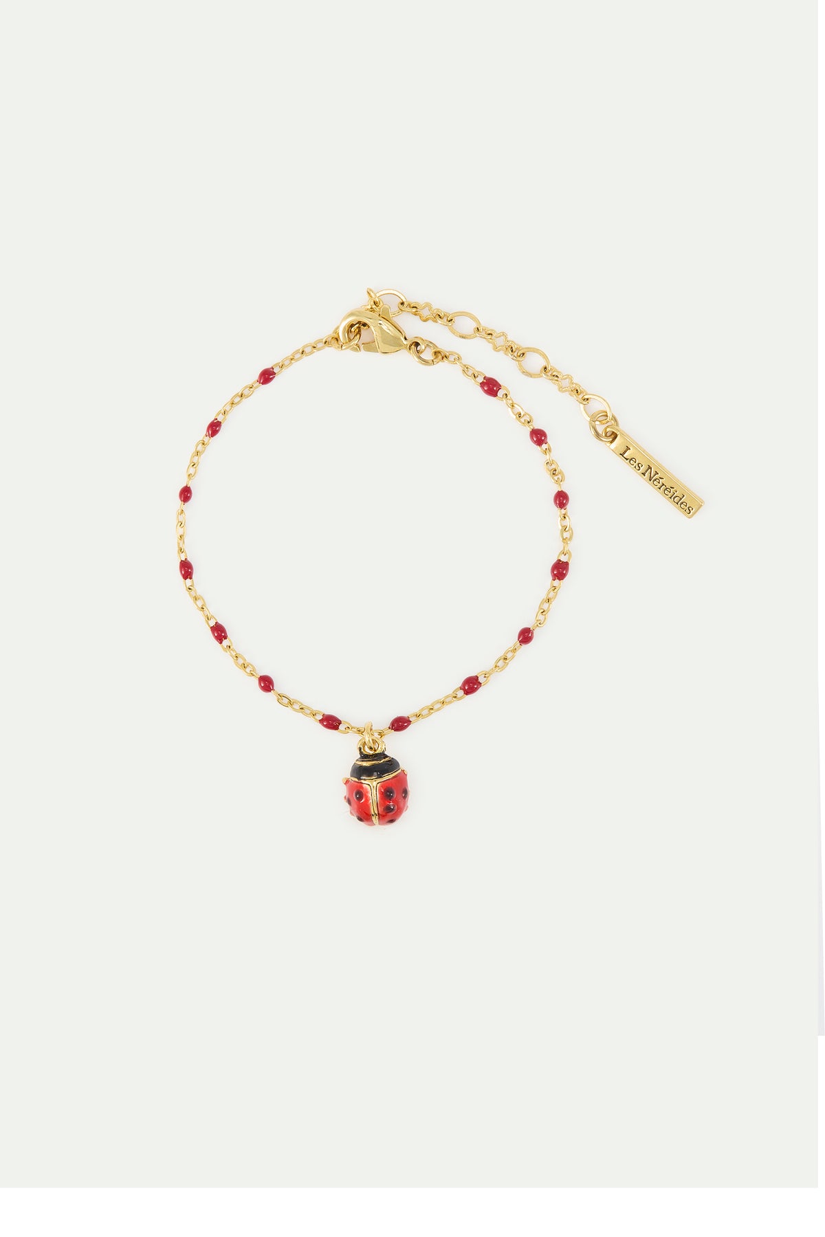 Bracelet fin Coccinelle rouge et noire
