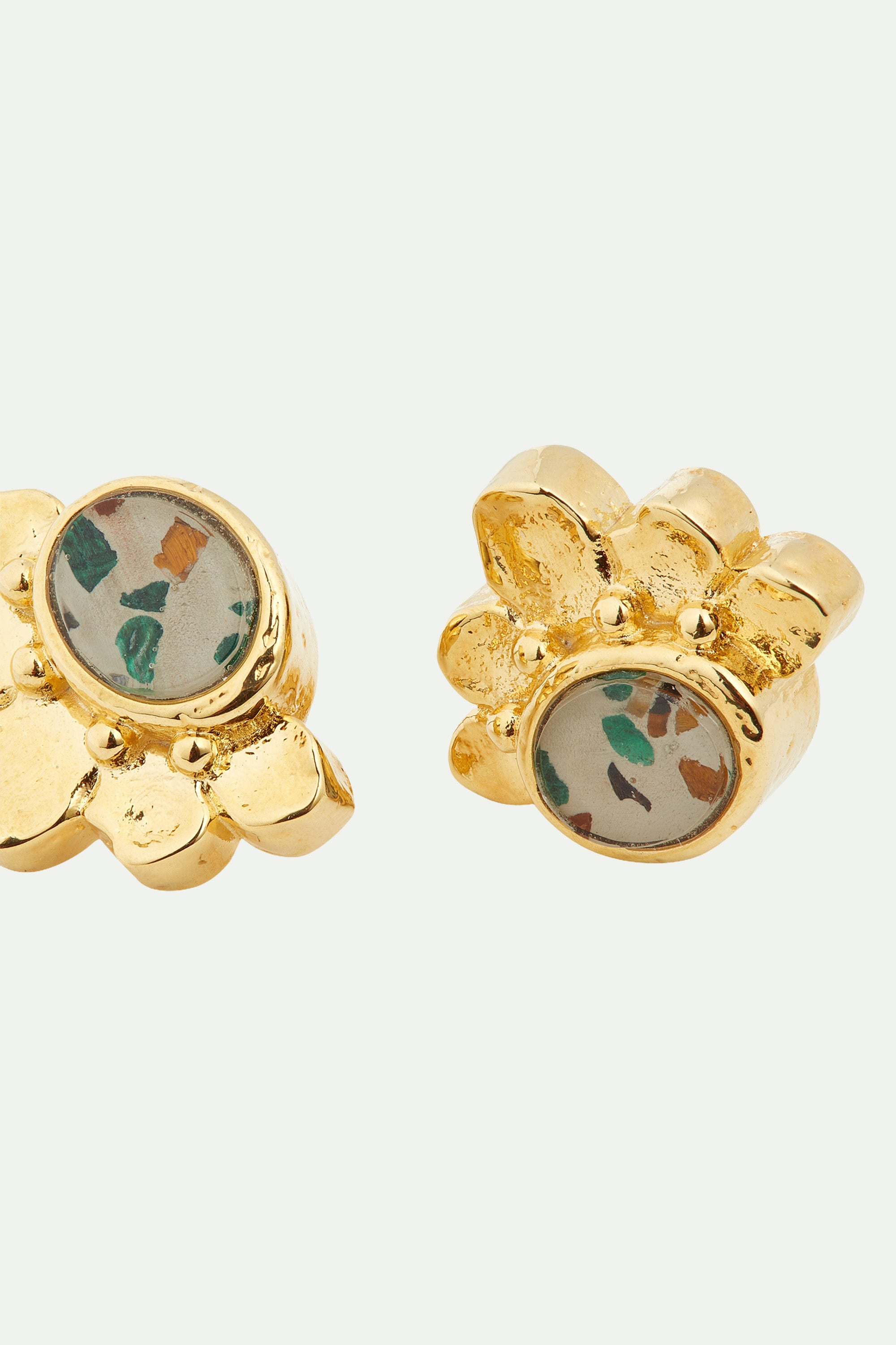 Boucles d'oreilles tiges terrazzo