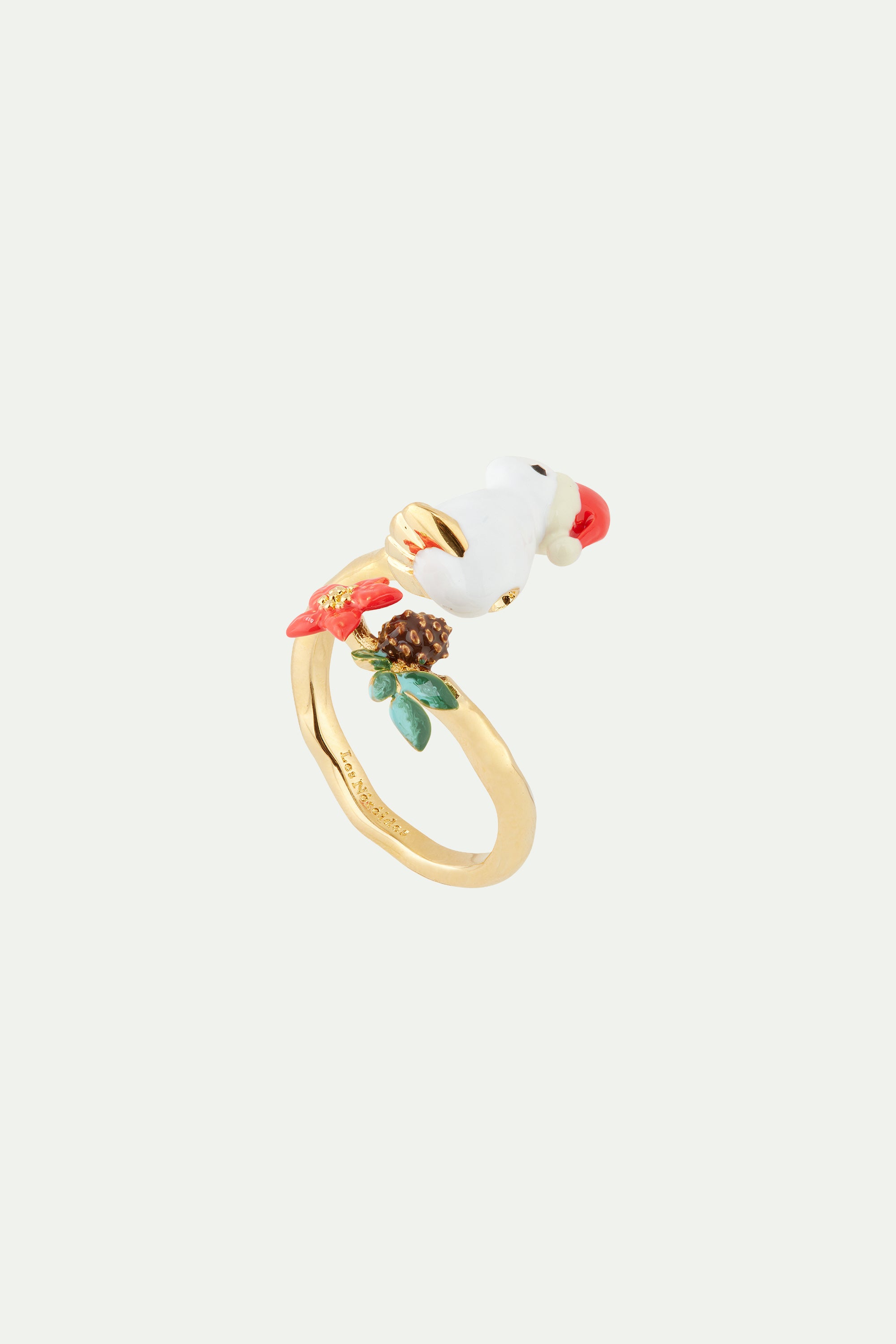Enchanted christmas rabbit adjustable ring1
