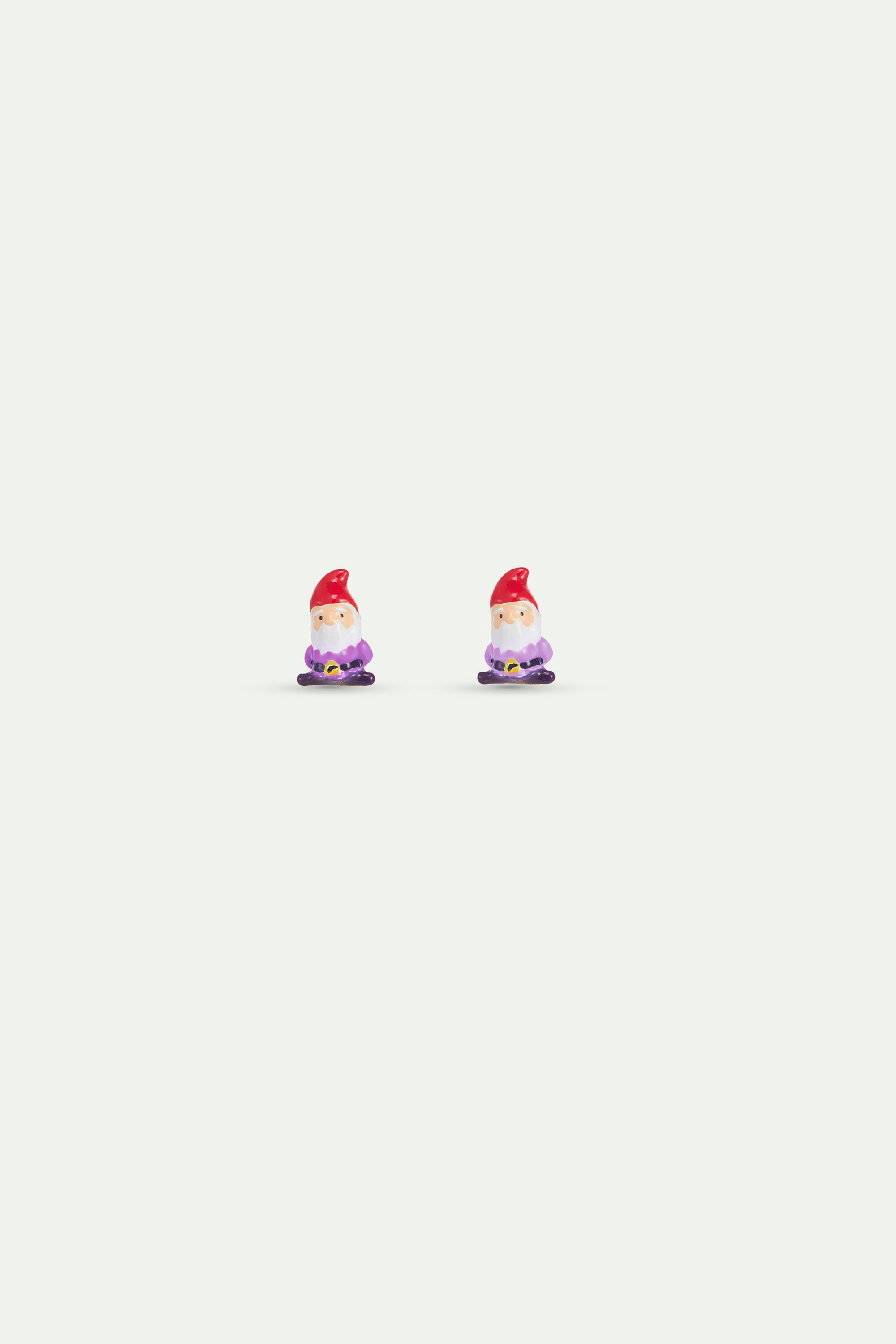 Boucles d'oreilles asymétriques nains rose et violet