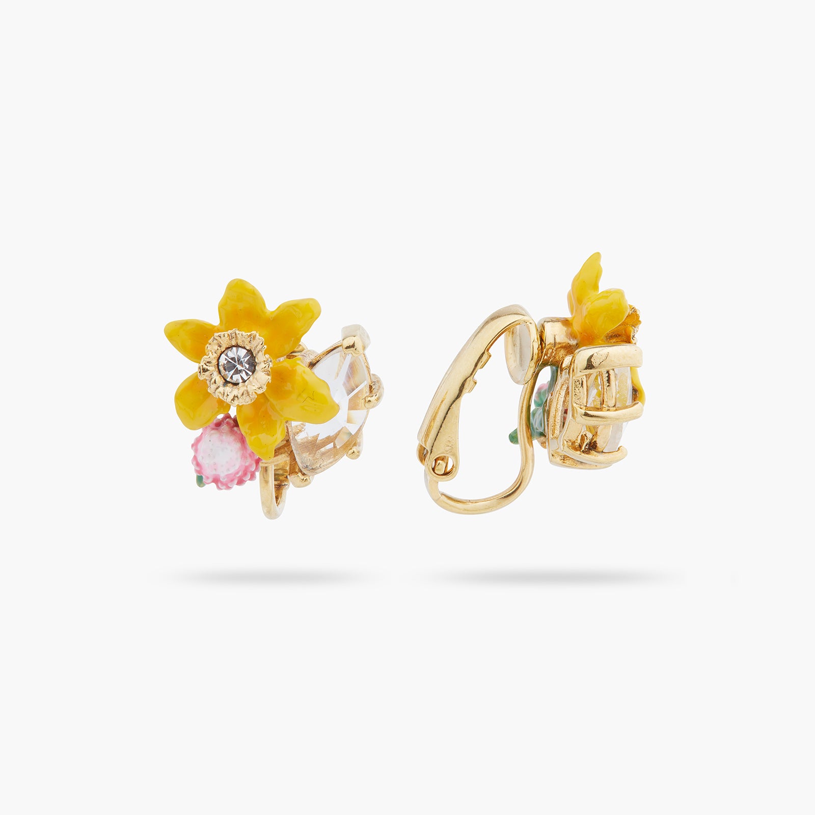 Boucles d'oreilles tiges fleur jonquilles