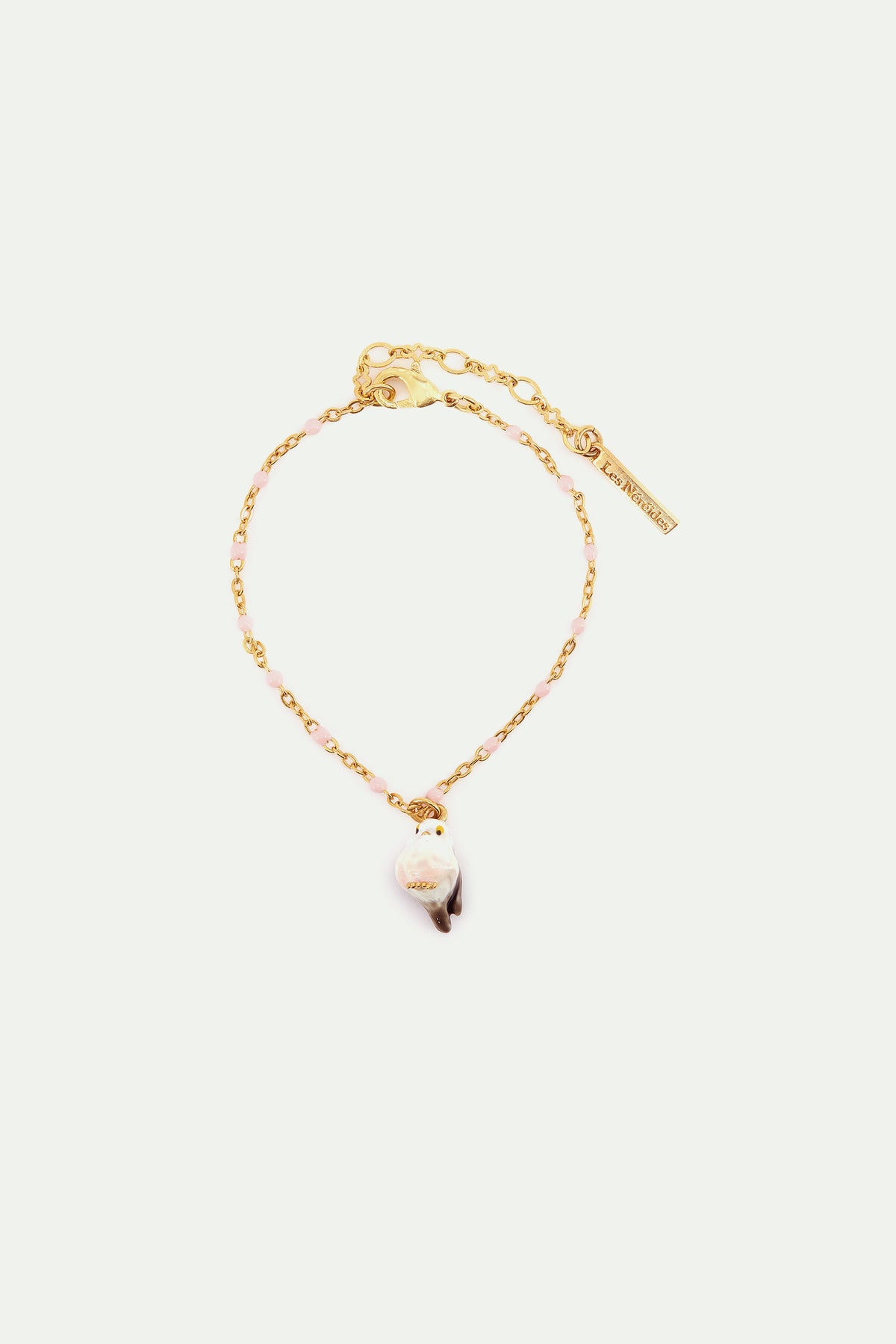 Bracelet fin Mésange blanche