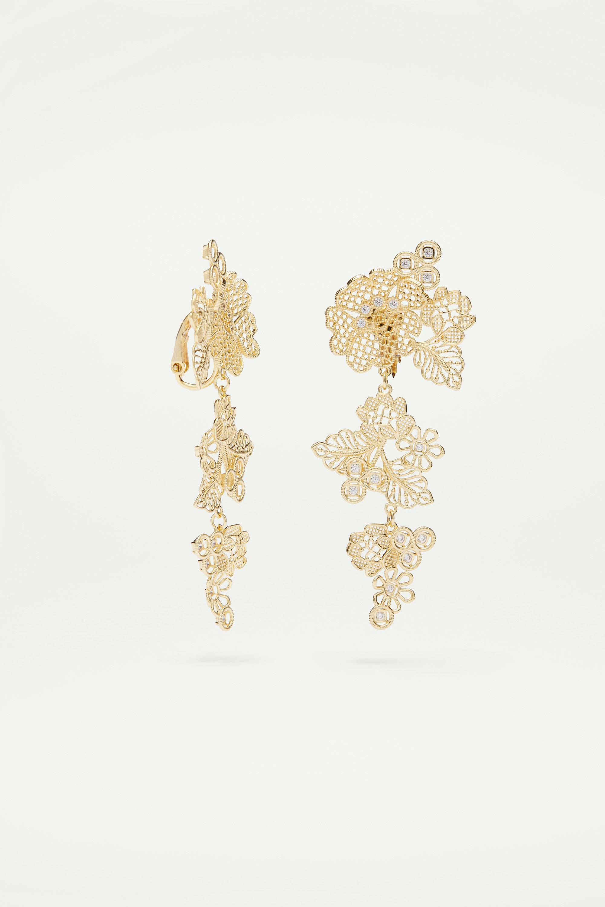 Boucles d'oreilles fil d'or