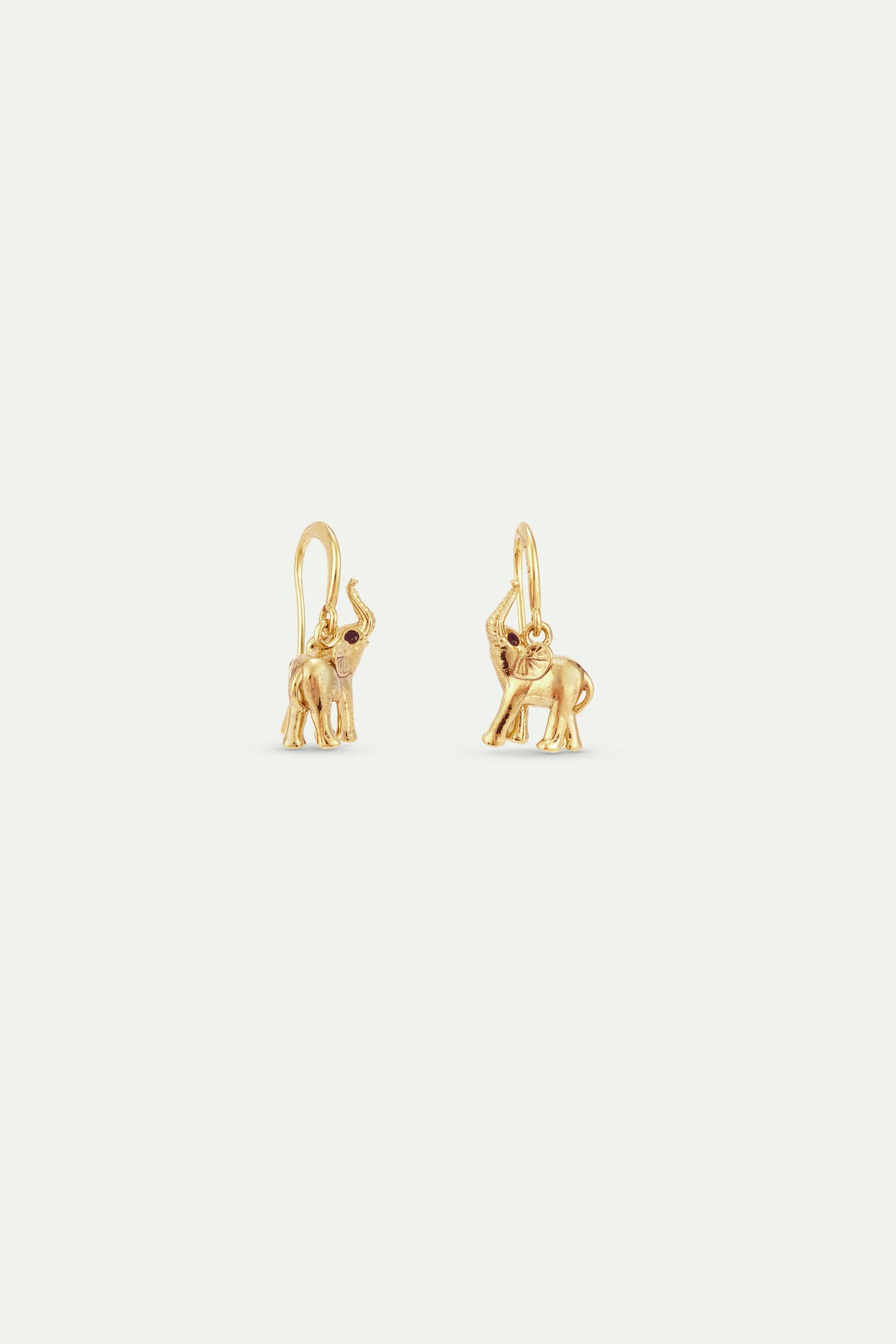 Boucles d'oreilles hook Éléphant doré