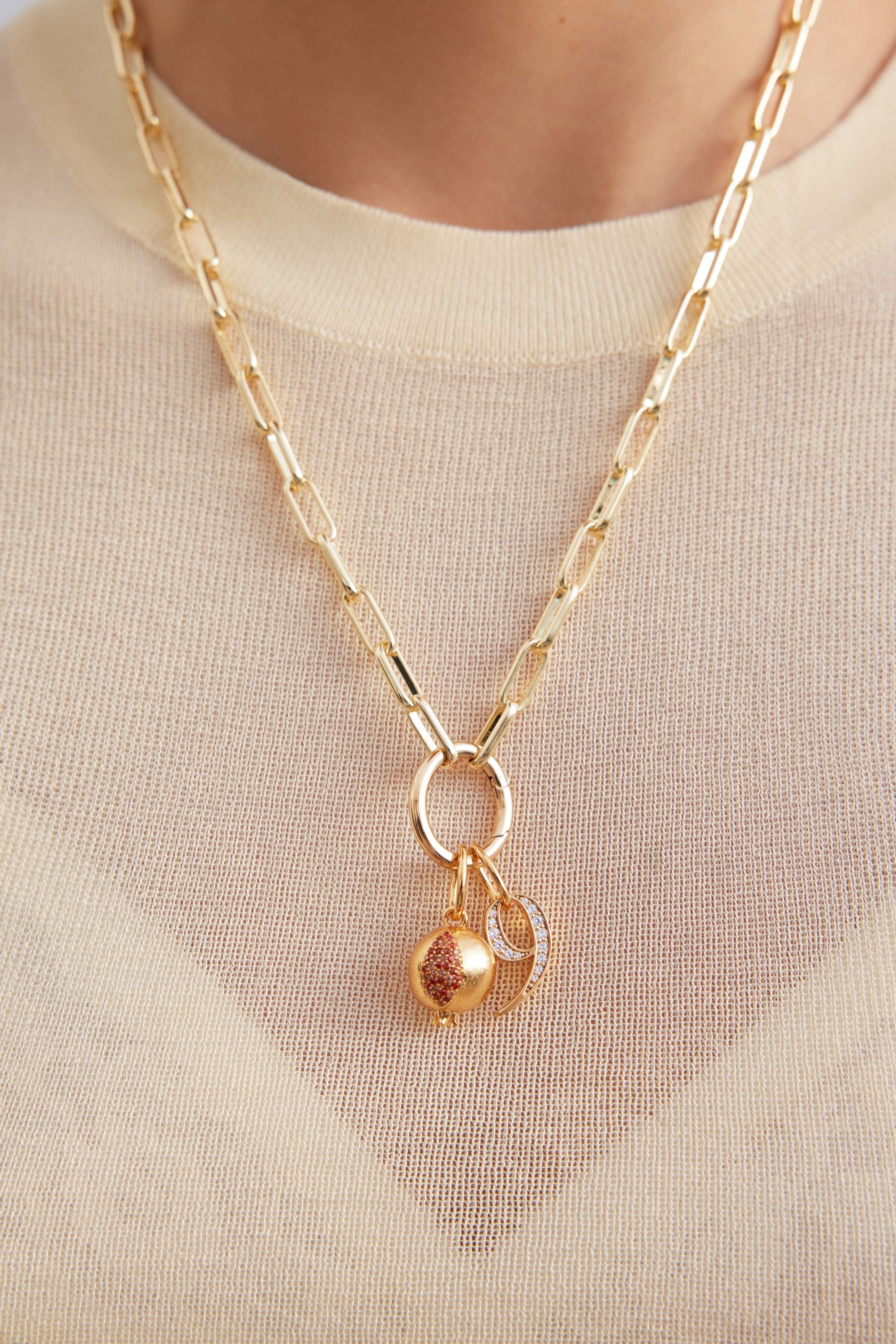 Rectangle link necklace chain