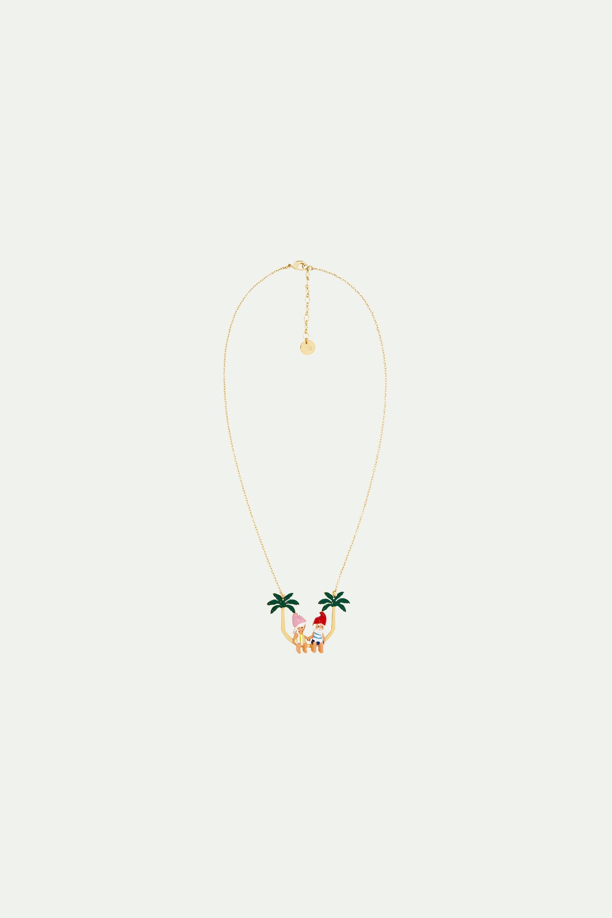 Collier plastron couple champimignon sous les palmiers