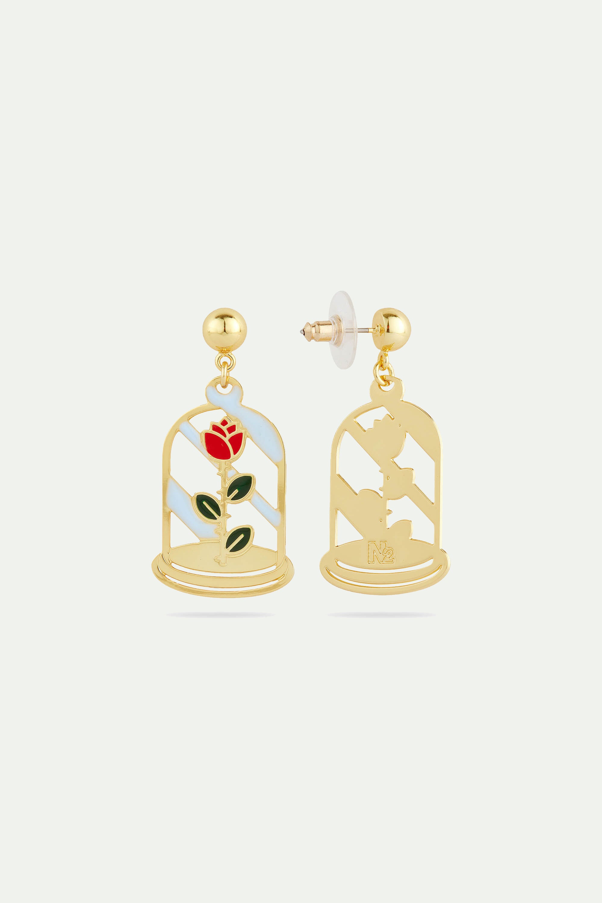 Enchanted rose post earrings