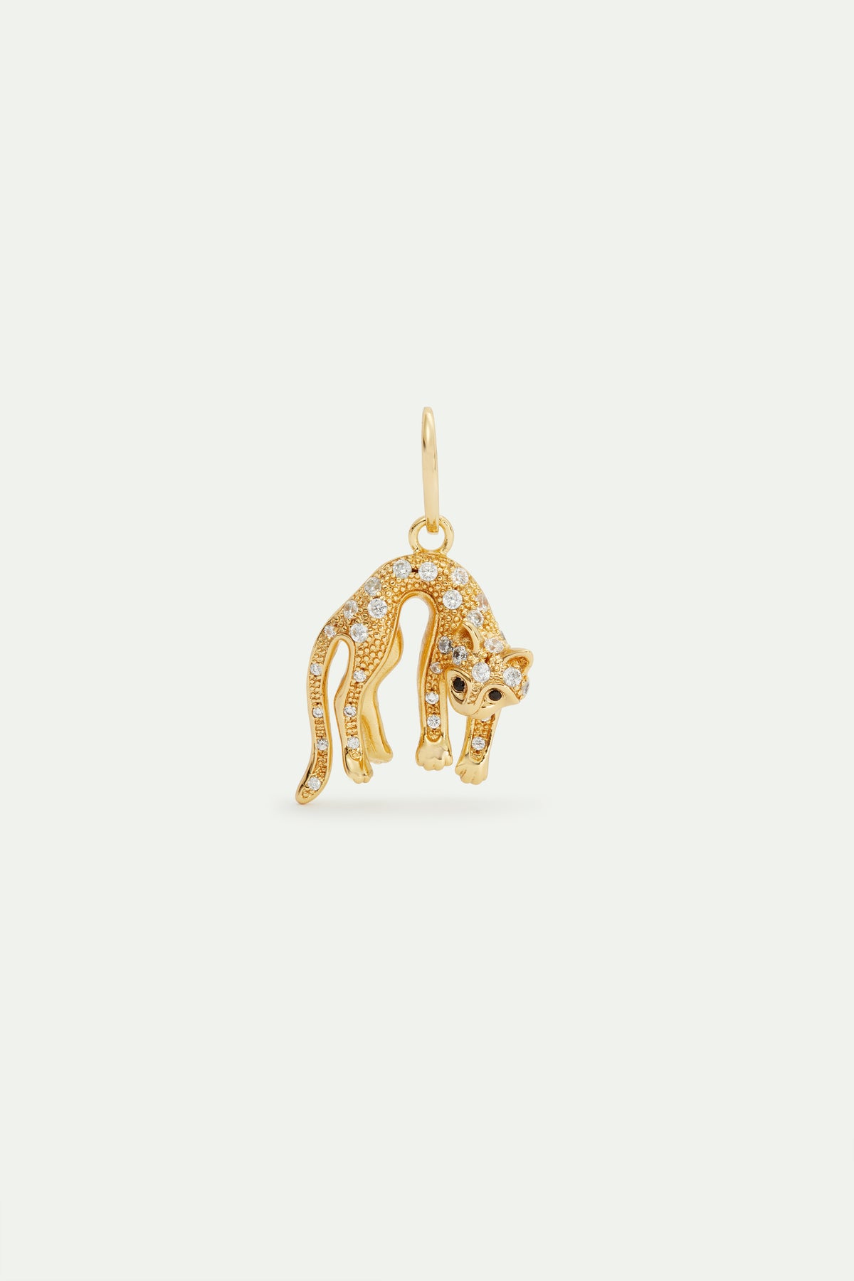 Lot De 2 Colliers Pendentifs Dorés Motif Chat - Avec Diamants, Pour Femme/fille - Neuf Sans Emballage
