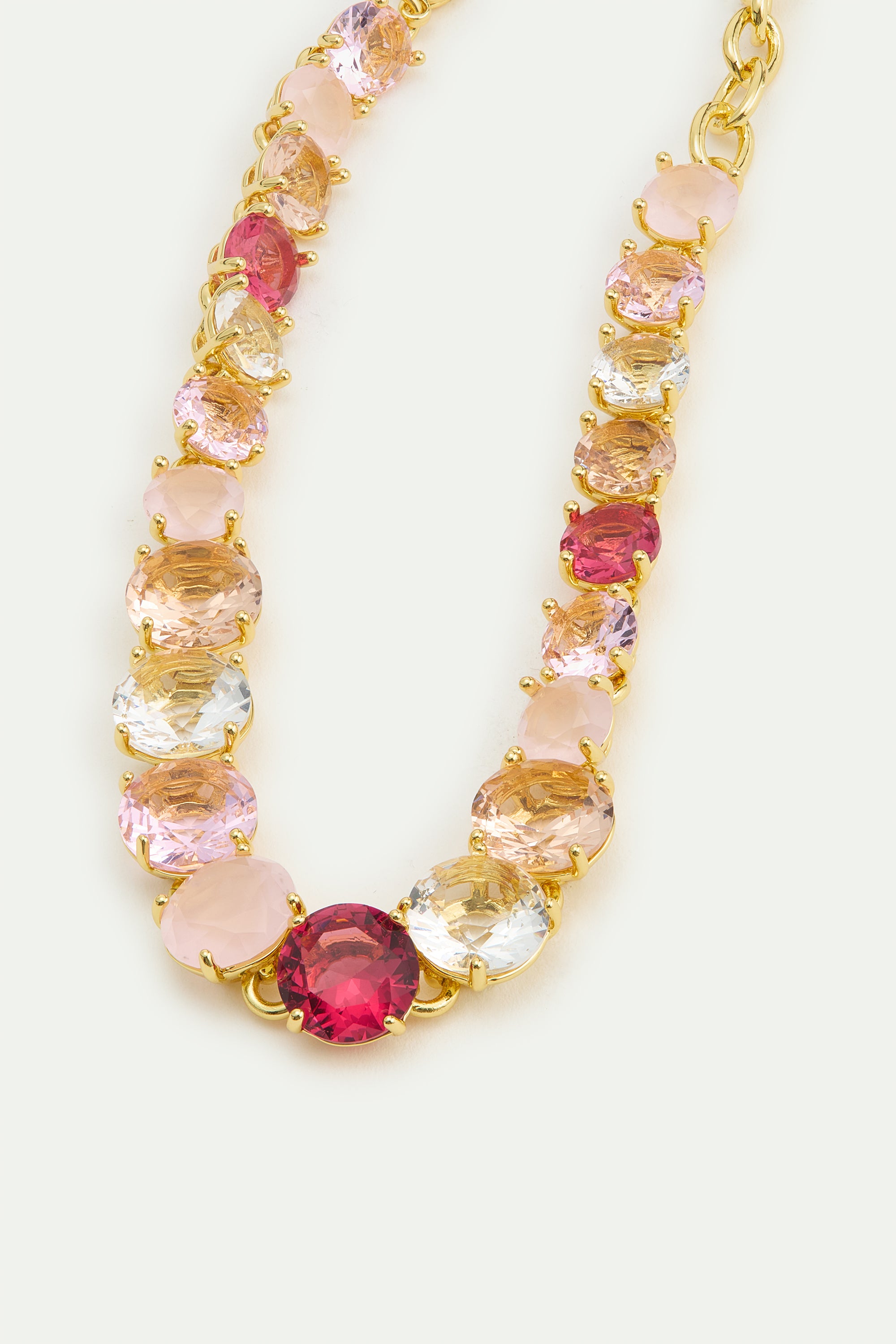 Pulsera fina fila de piedras La Diamantine degradado de rosa