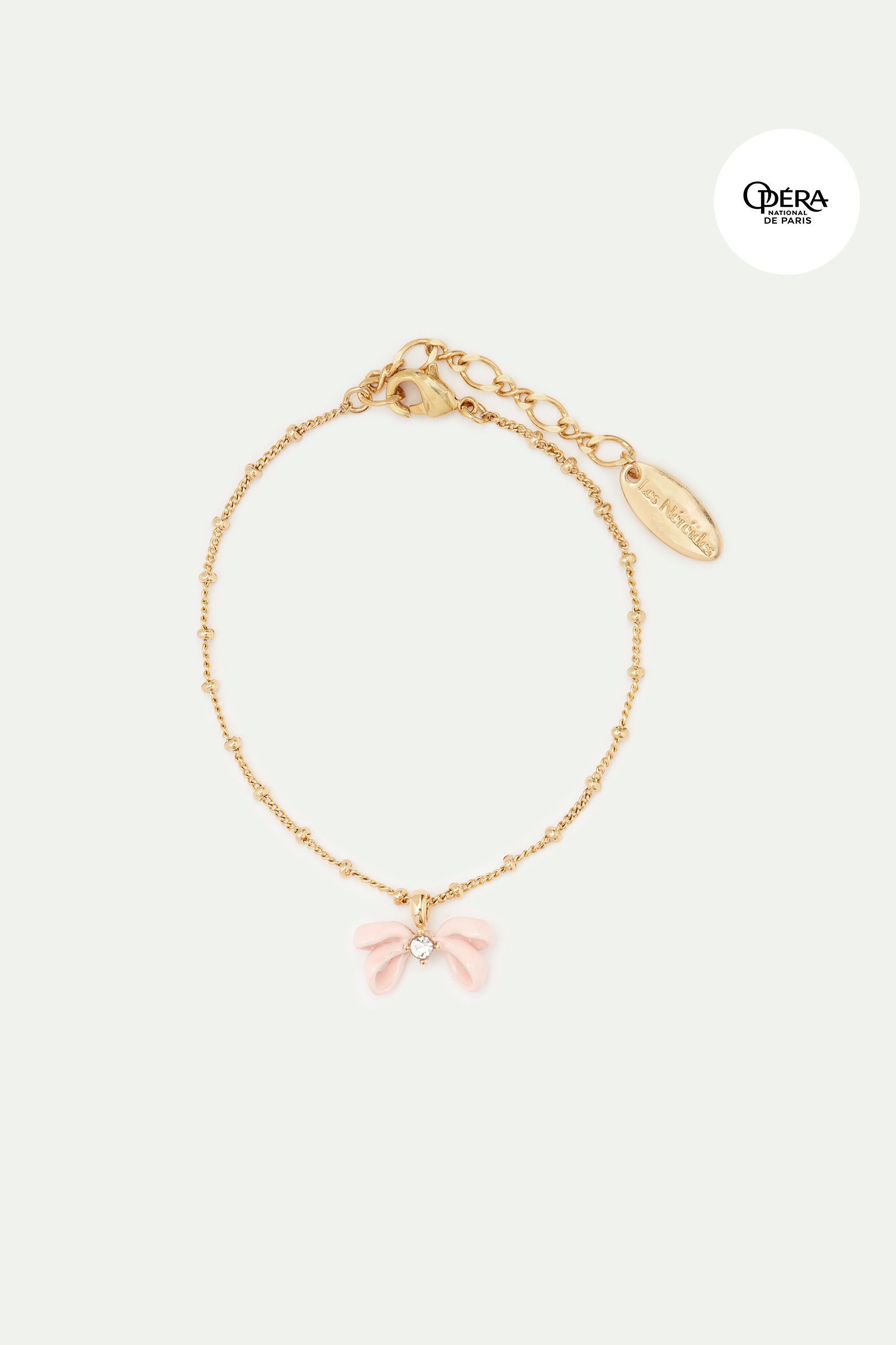 Pink ribbon pendant bracelet