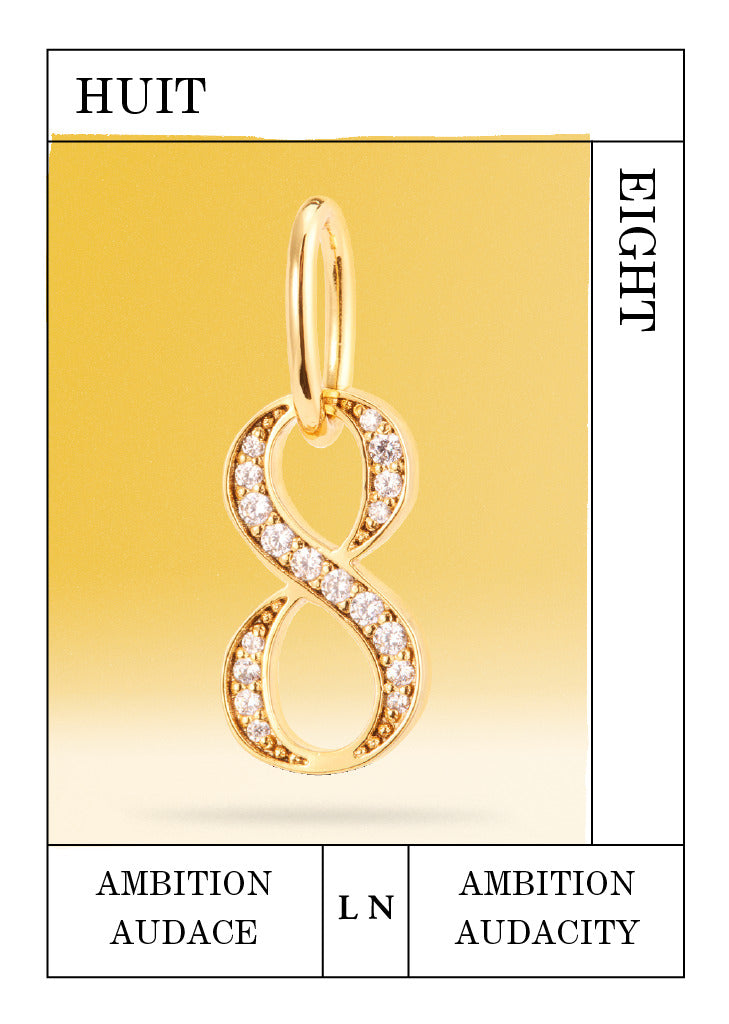 Pendentif chiffre 8, Ambition et Audace