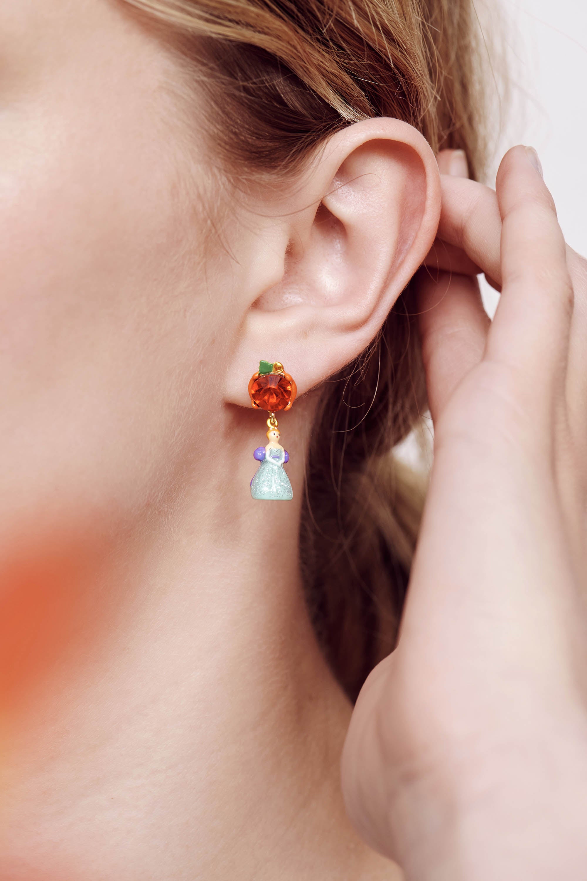 Boucles d'oreilles citrouille et cendrillon