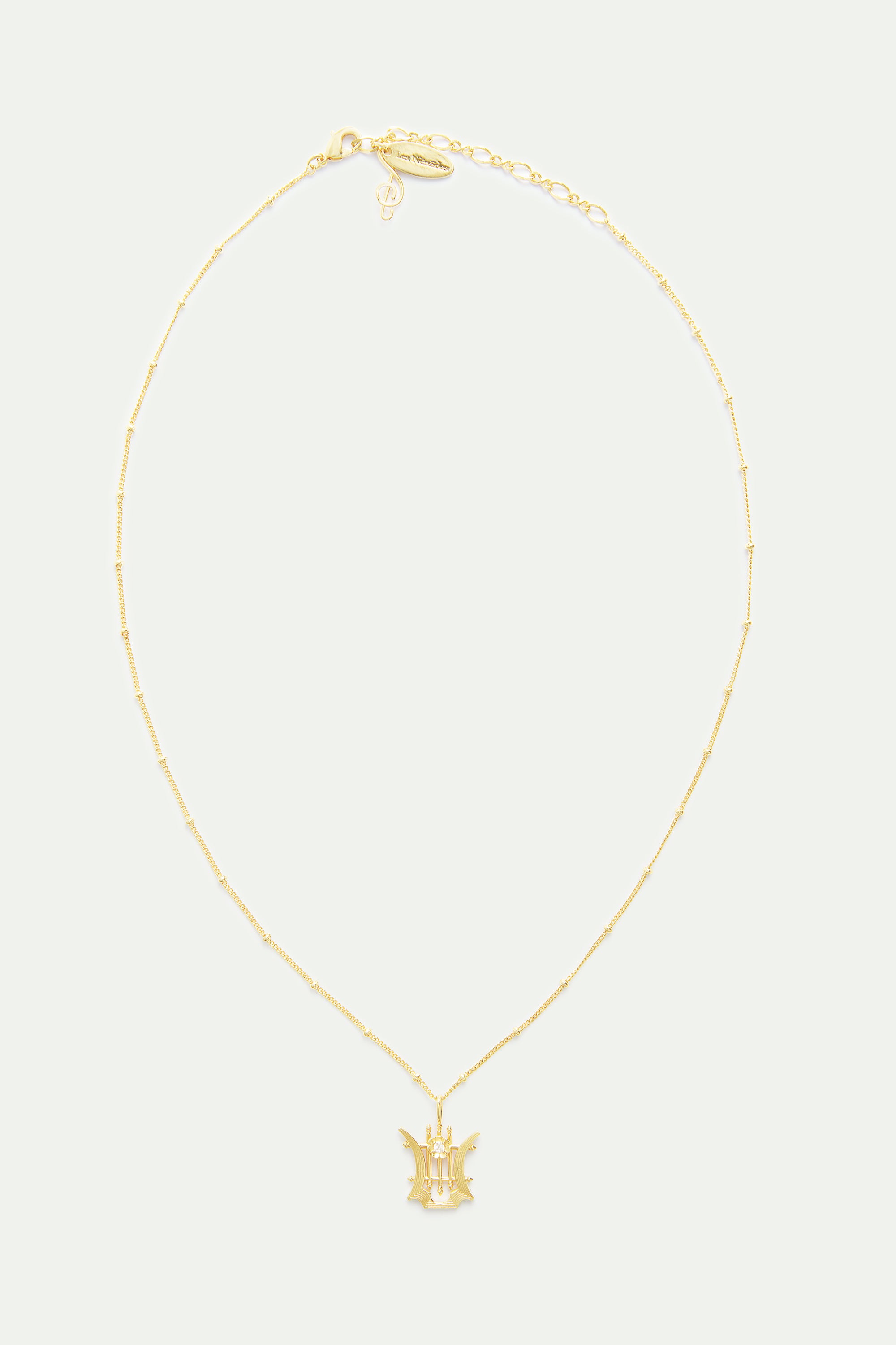 Collar colgante lira dorada