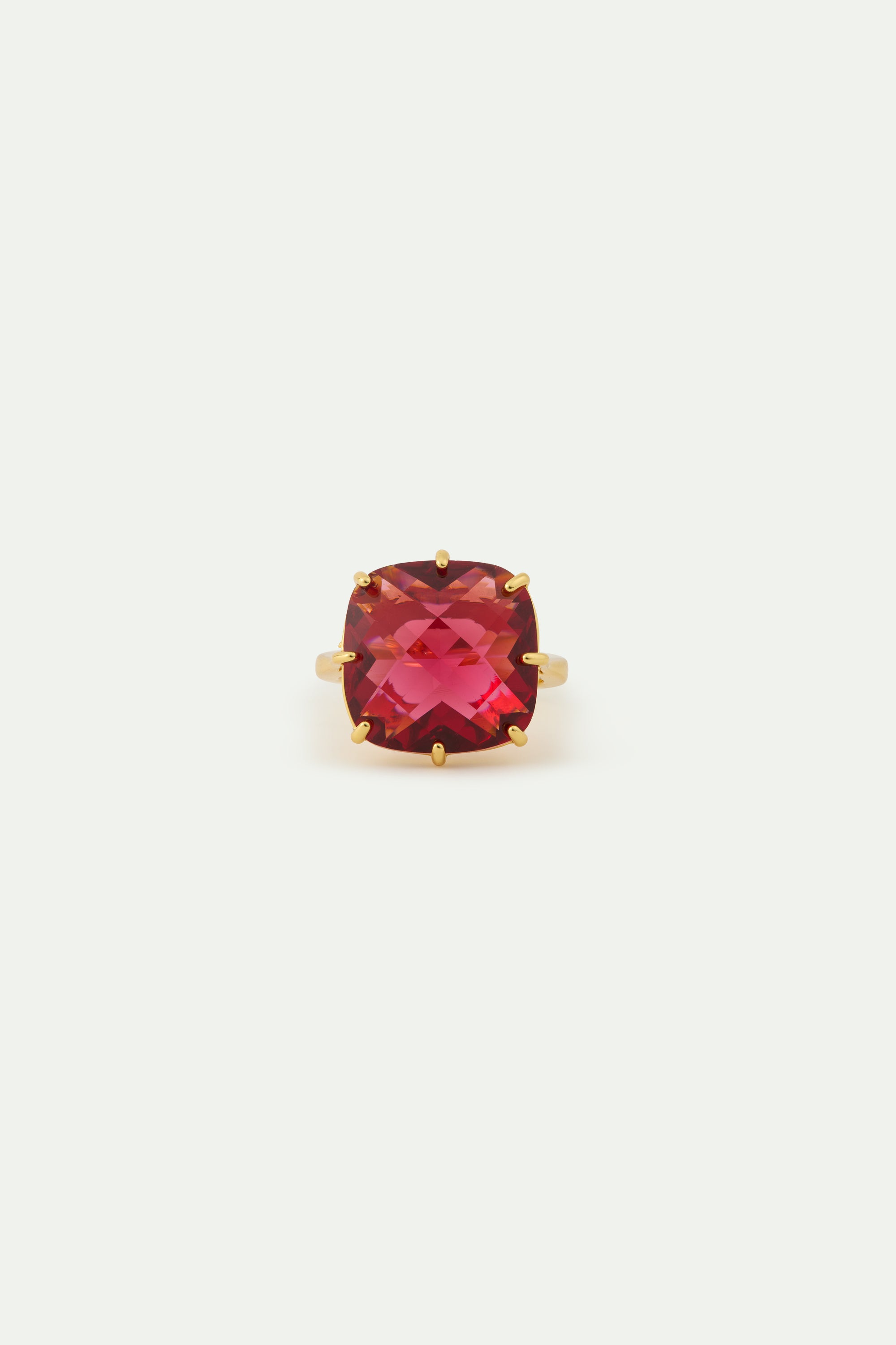 Bague solitaire pierre carrée La Diamantine Rosa Centifolia