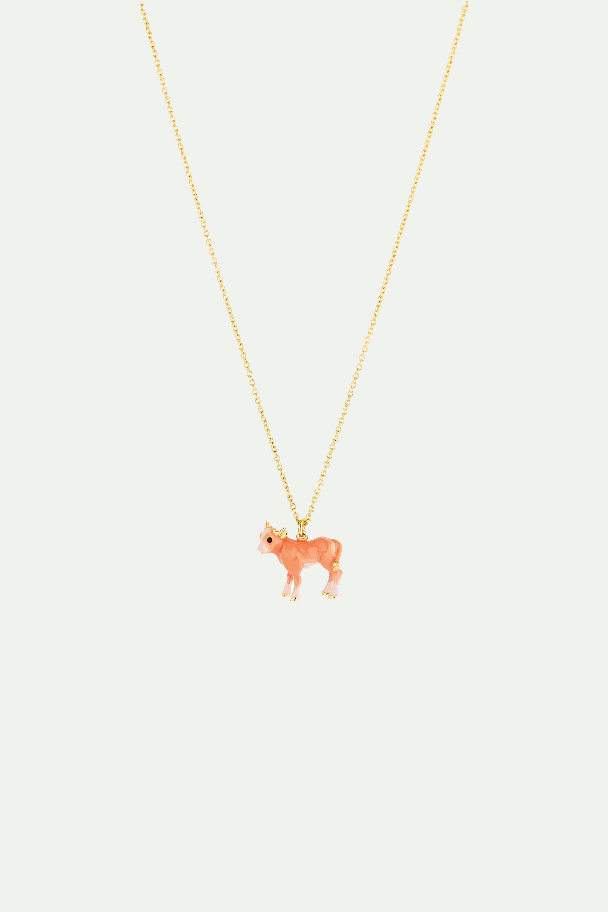 Chinese New Year Buffalo pendant thin necklace