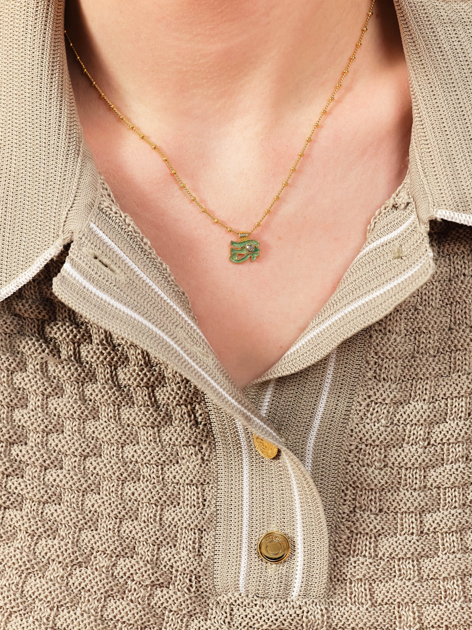 Collier pendentif œil Oudjat