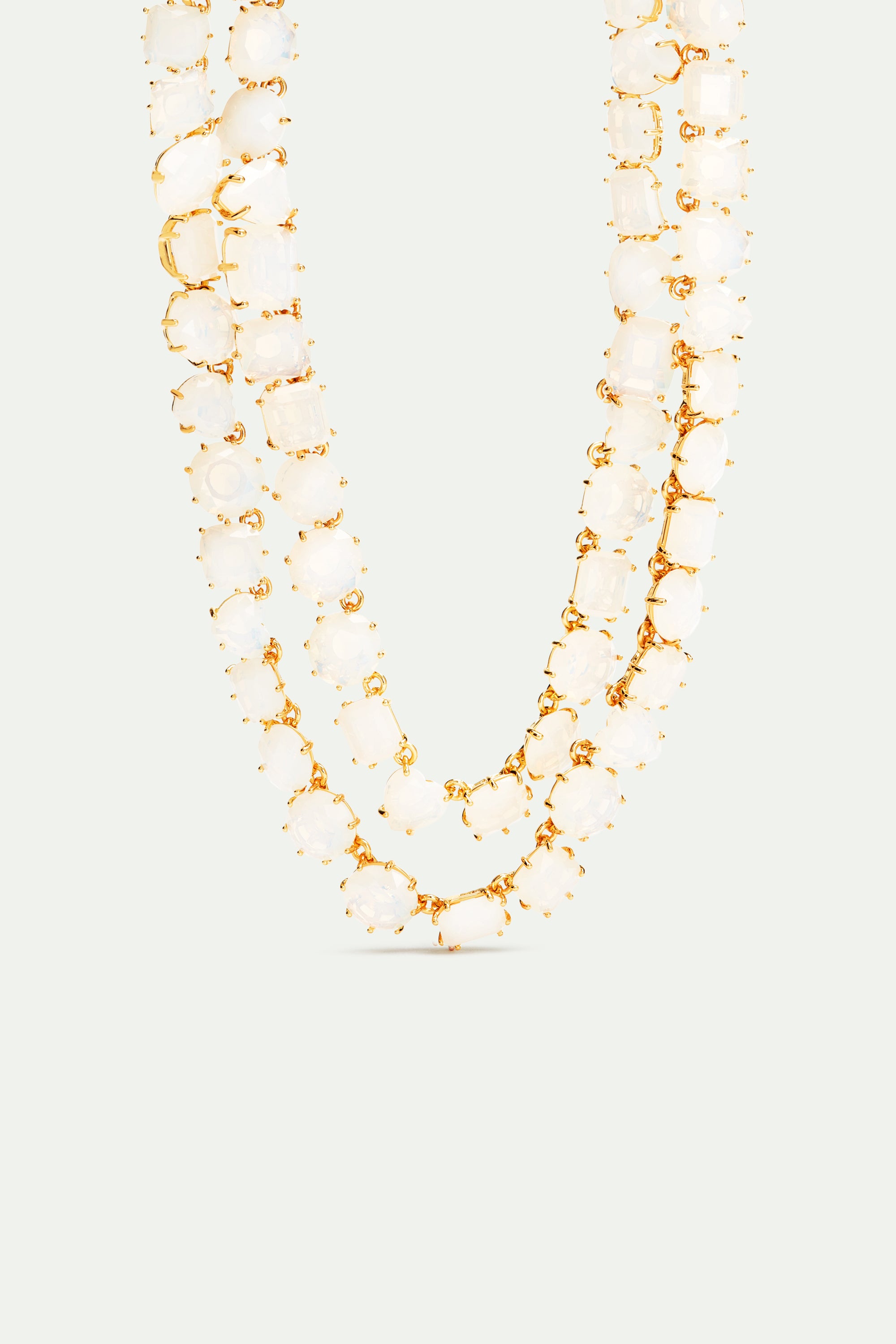 Magnifique Collier Mammaire Design Sud-ouest En Laine De Mohair Blanc - Showman