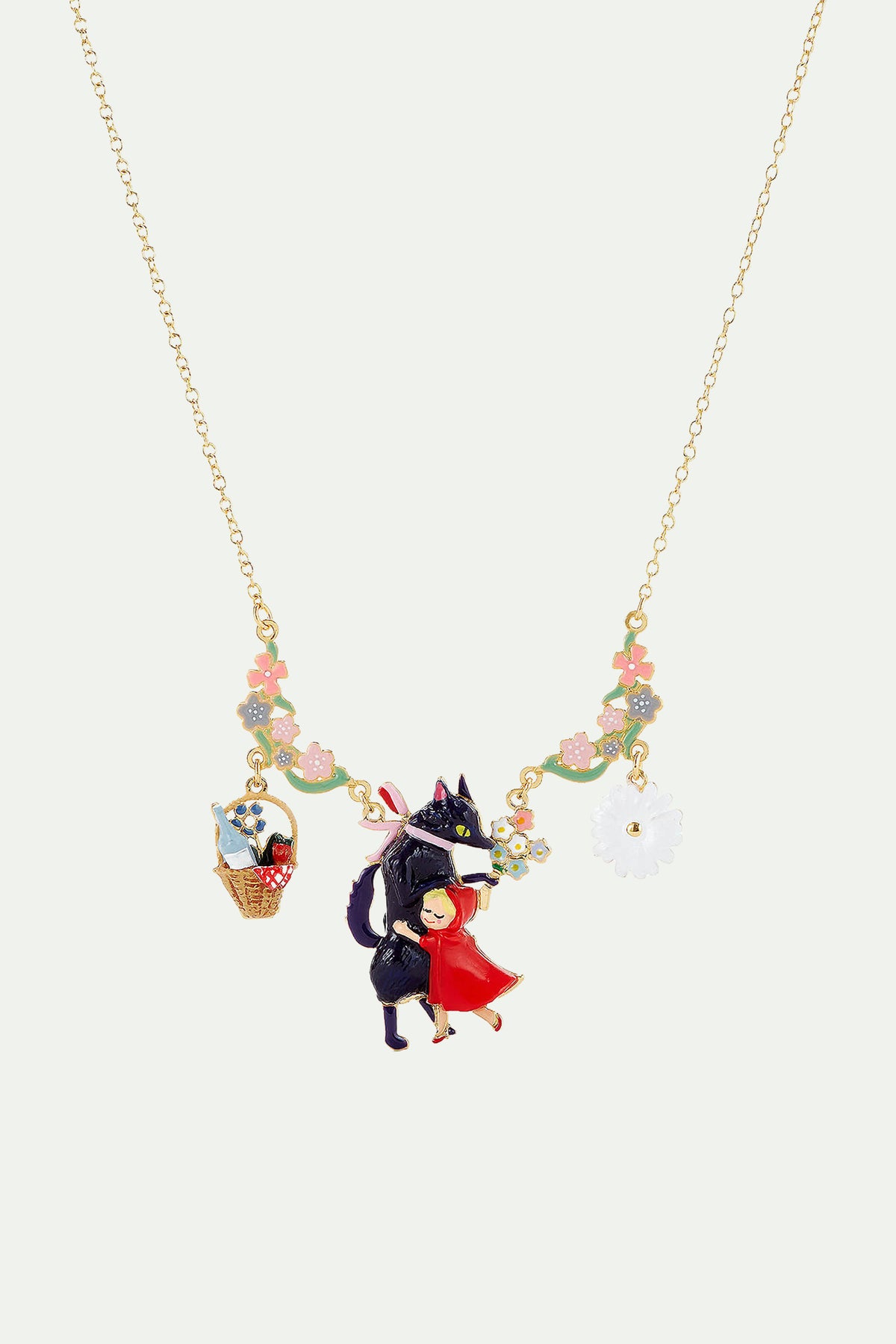 Collier Avec Pendentif Le Petit Chaperon Rouge En Résine - Neuf Avec étiquettes, Création Unique