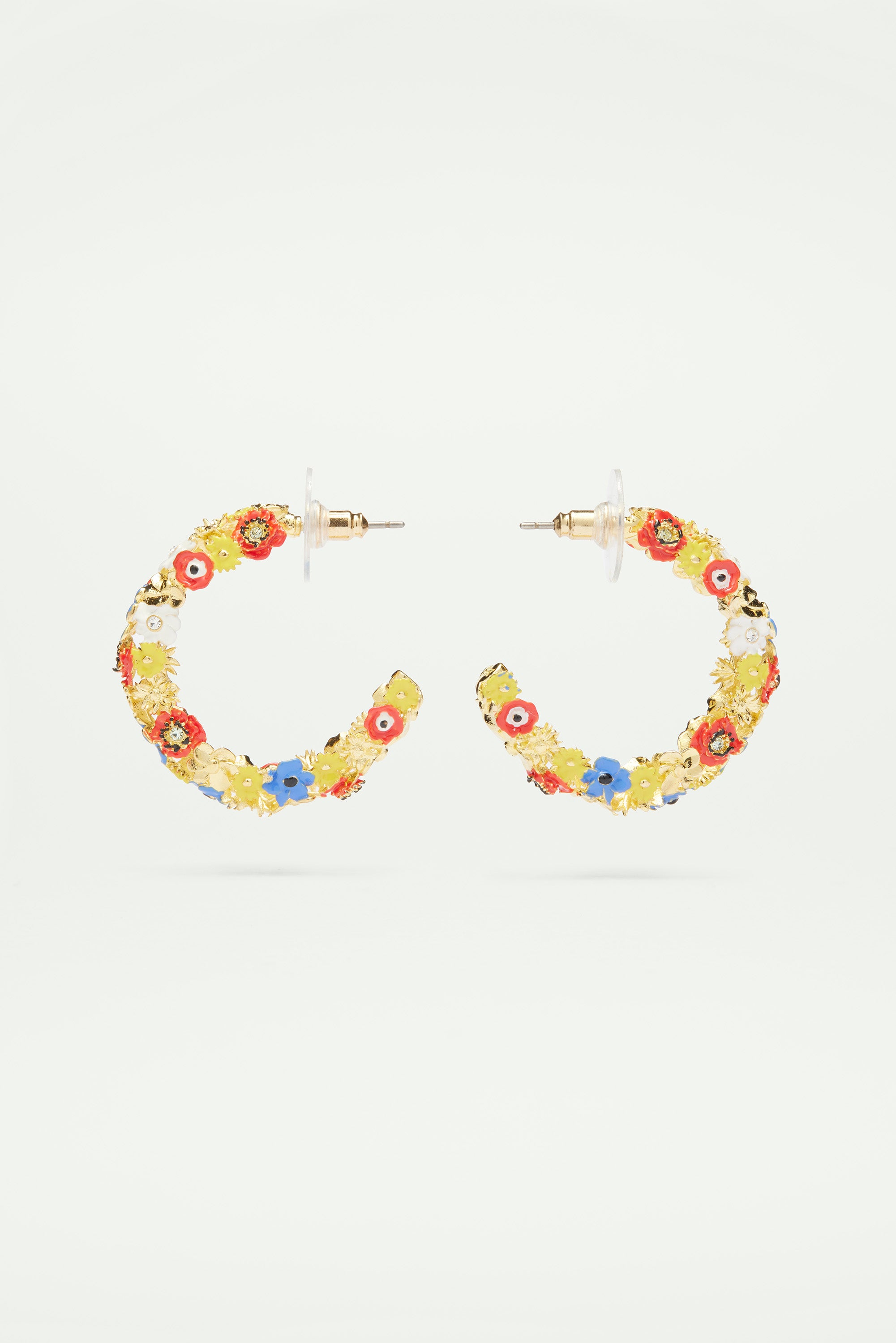 Boucles d’oreilles créoles fleurs des champs