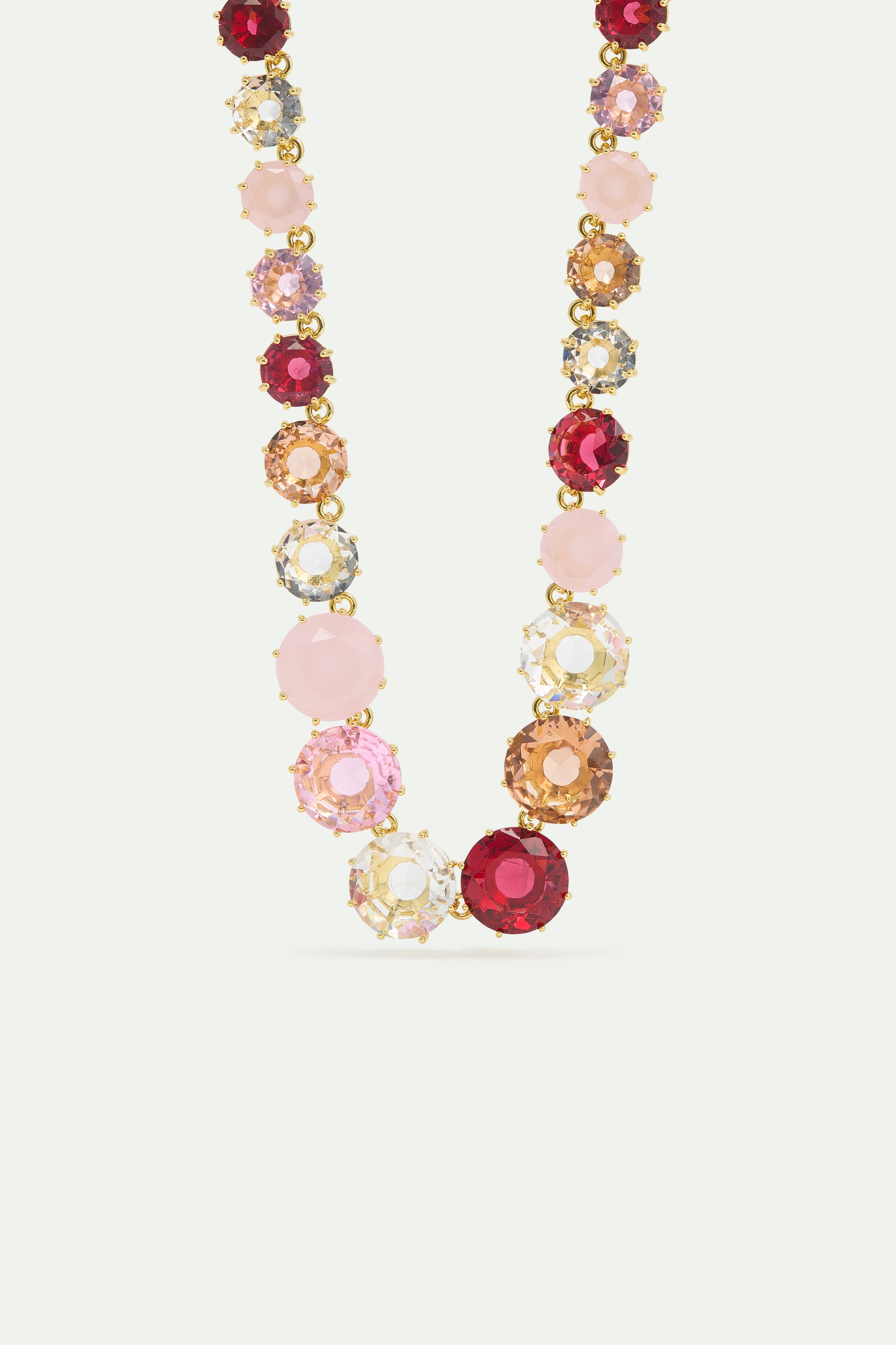 Collier sautoir pierres rondes La Diamantine Rosa Centifiola