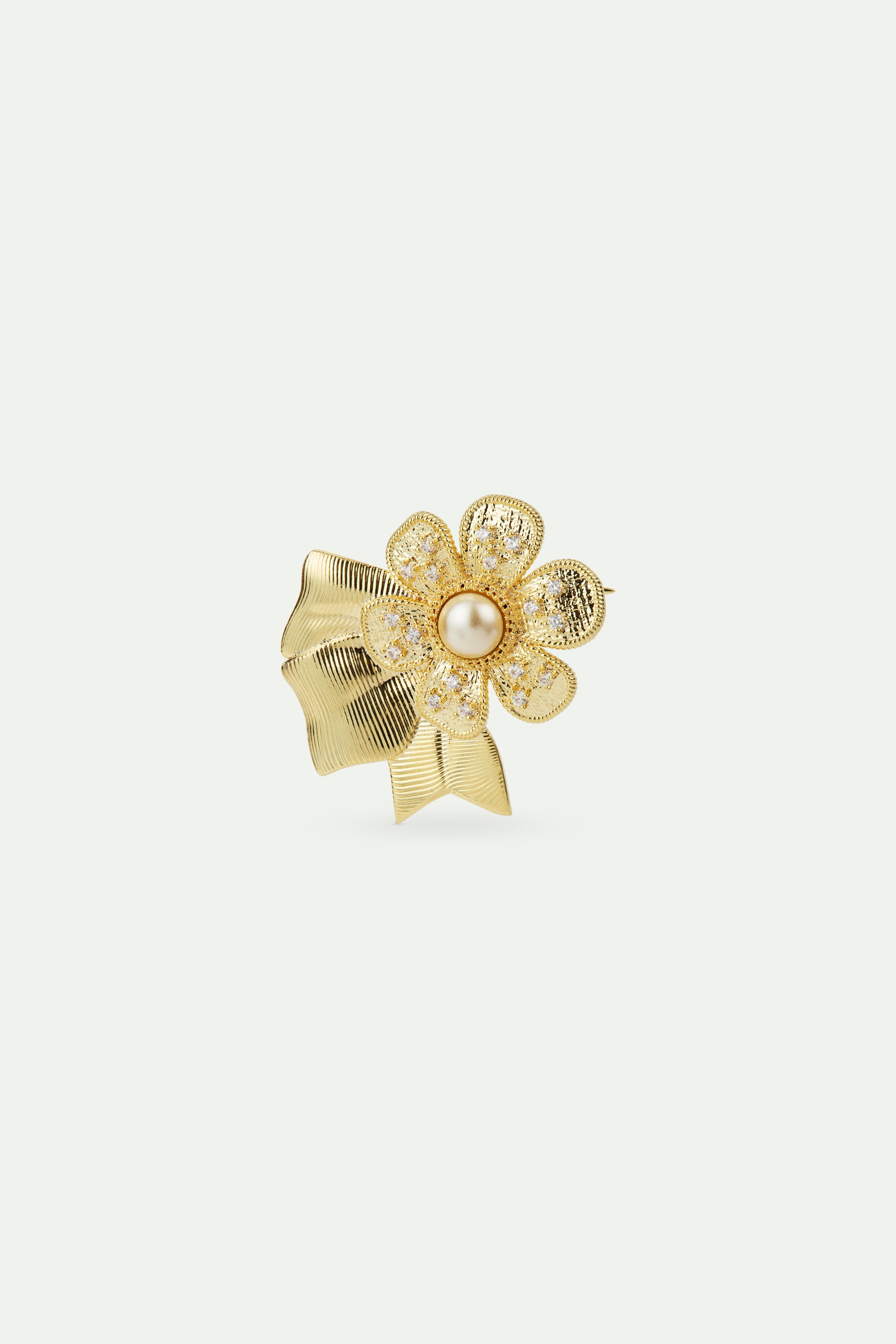 Broche en or doré vec cristux multicolores « Blooming Florl » et