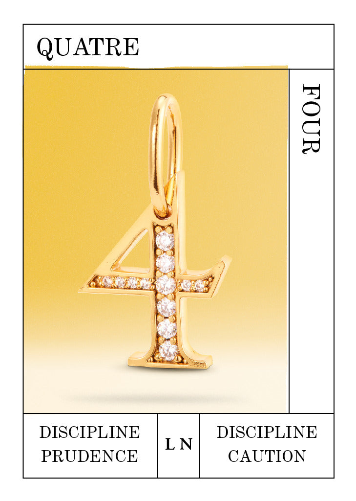 Pendentif chiffre 4, Discipline et Prudence
