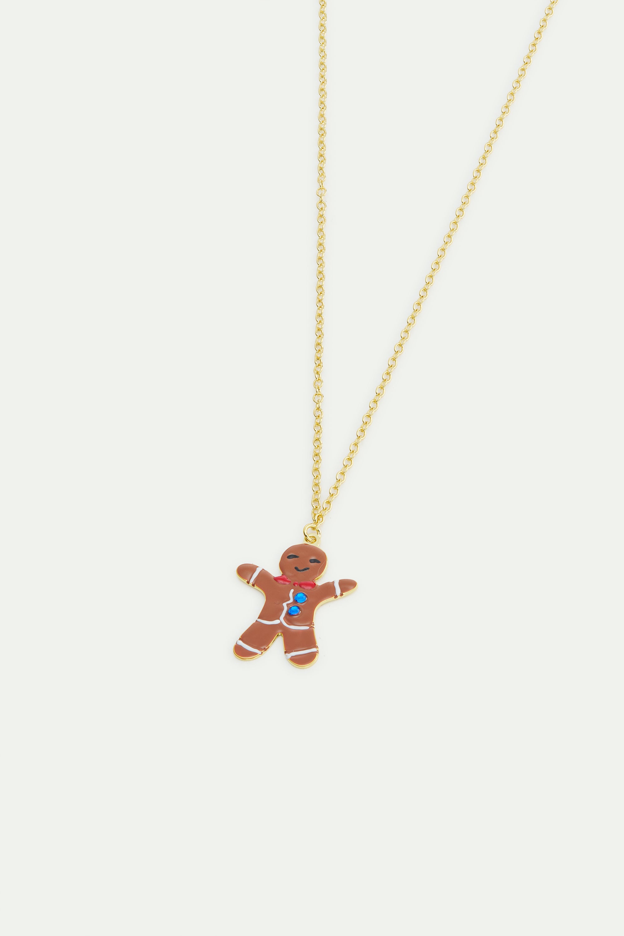 Gingerbread man pendant necklace