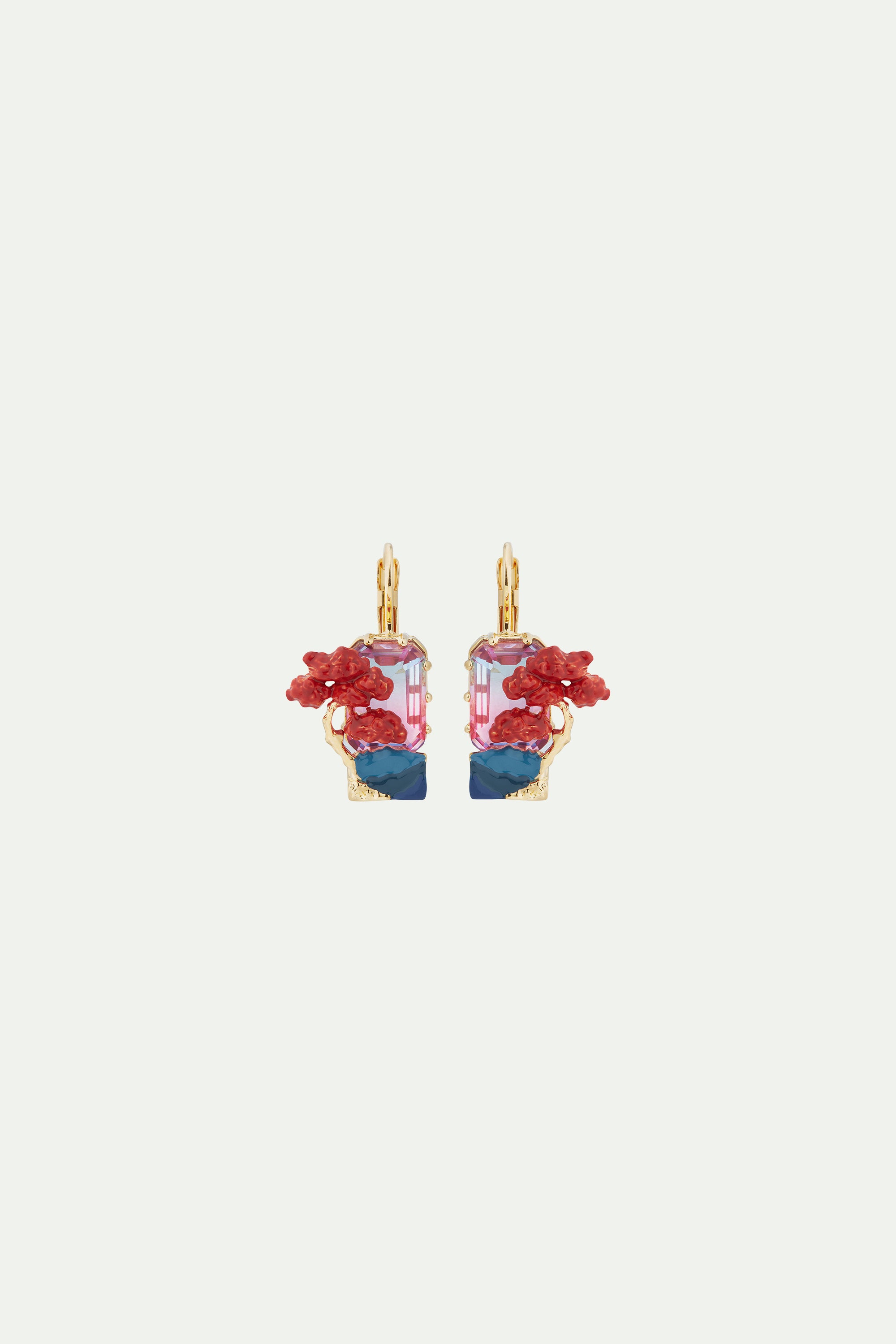 Boucles d'oreilles dormeuses soleil-levant et érable