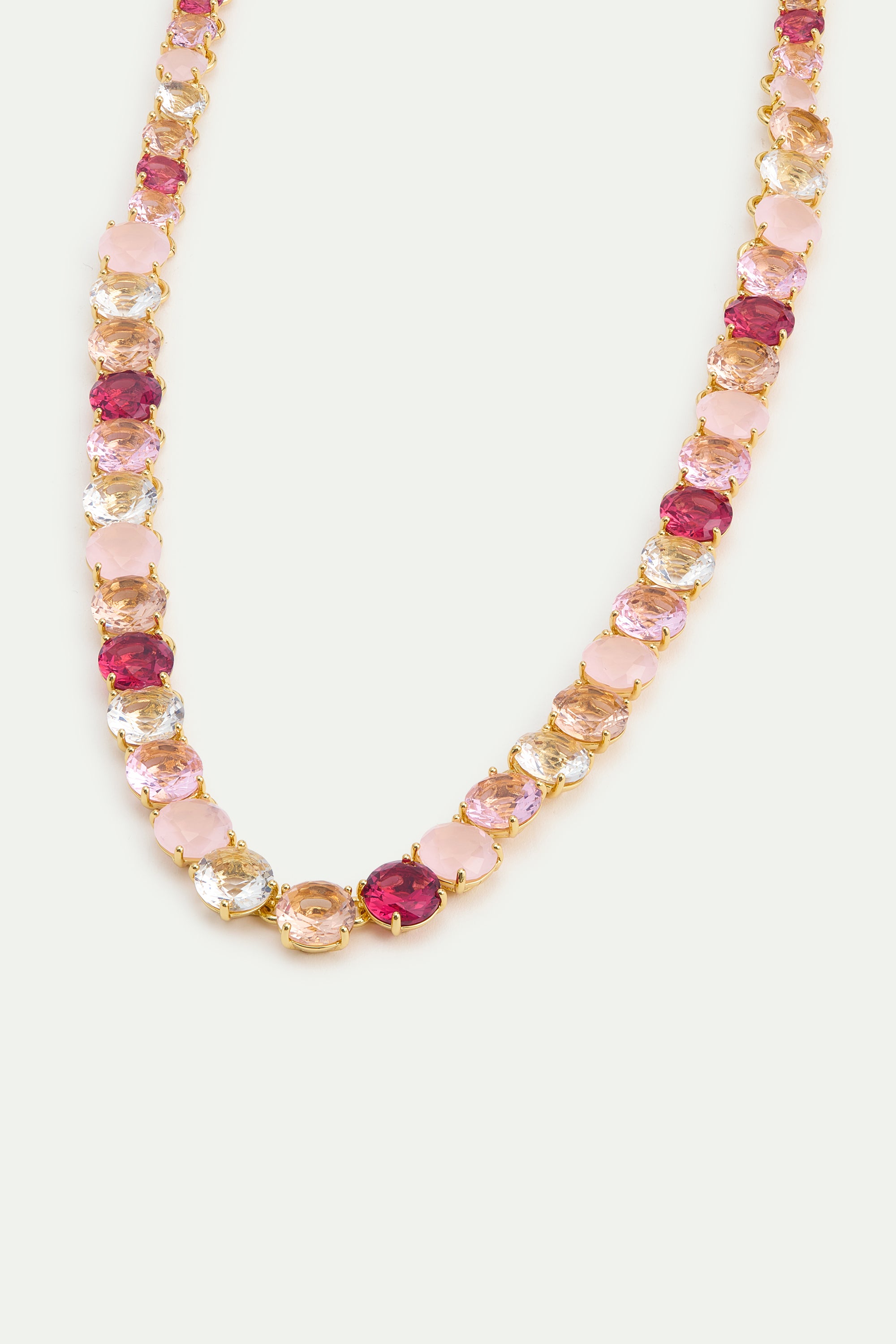 Collier ras de cou pierres rondes La Diamantine Rosa Centifiola