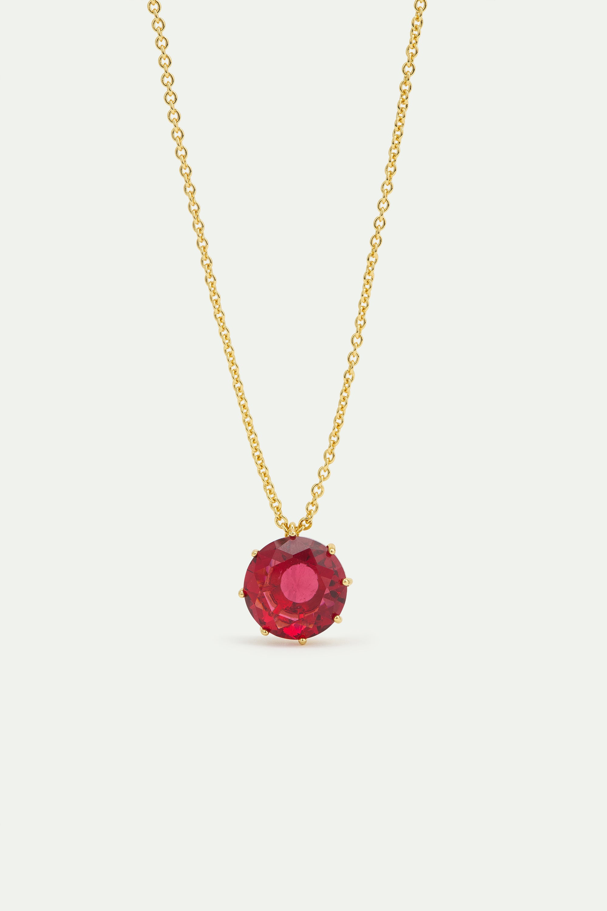 Collier fin pierre ronde Rosa Centifolia
