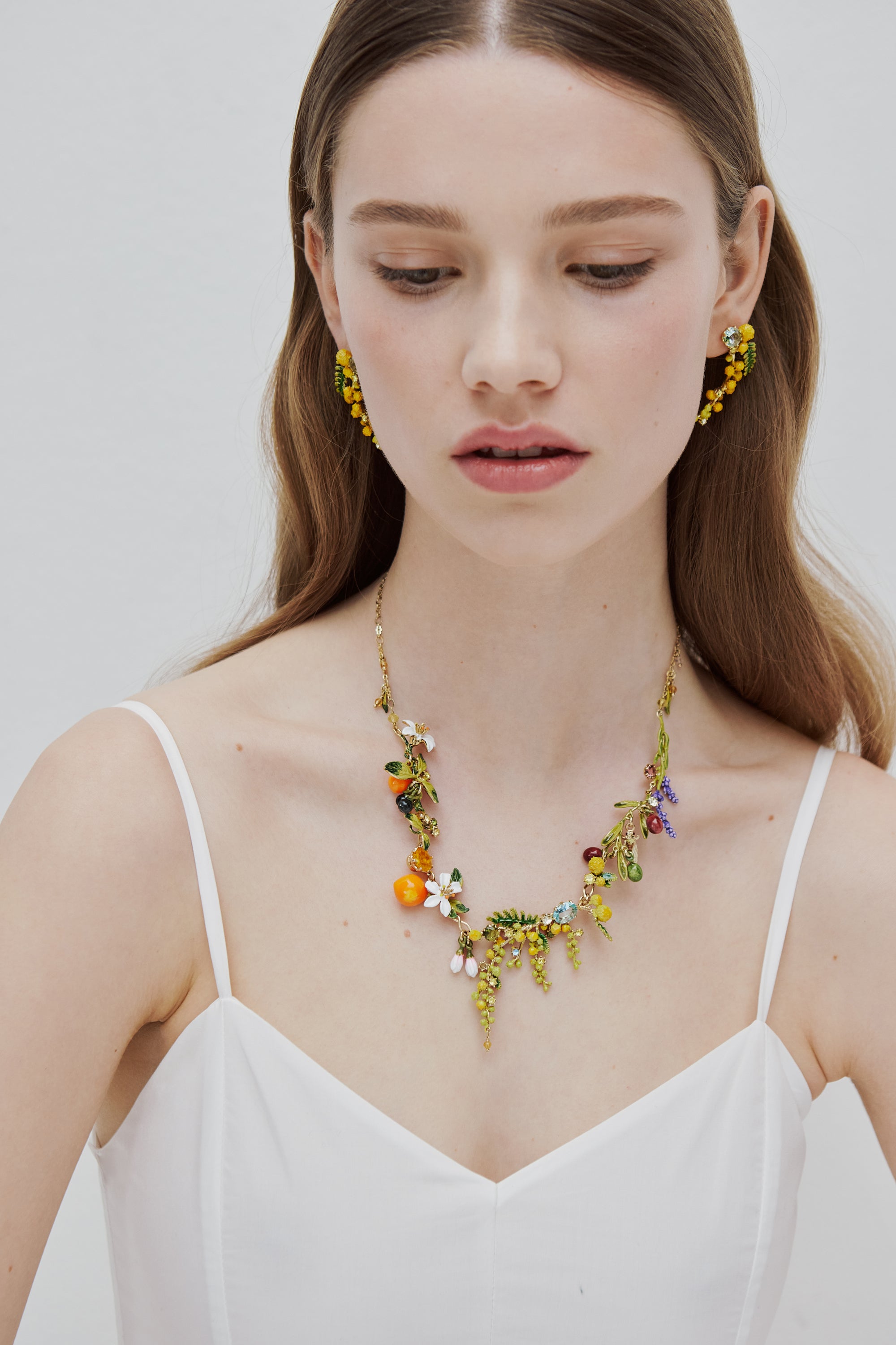 Collier plastron bouquet du jardin de provence