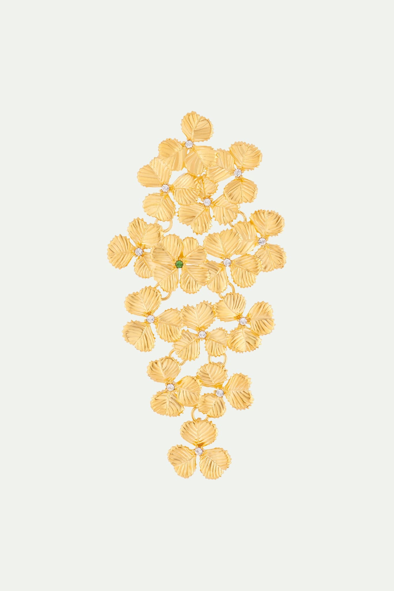 Boucles d'oreilles tiges cascades de trèfles