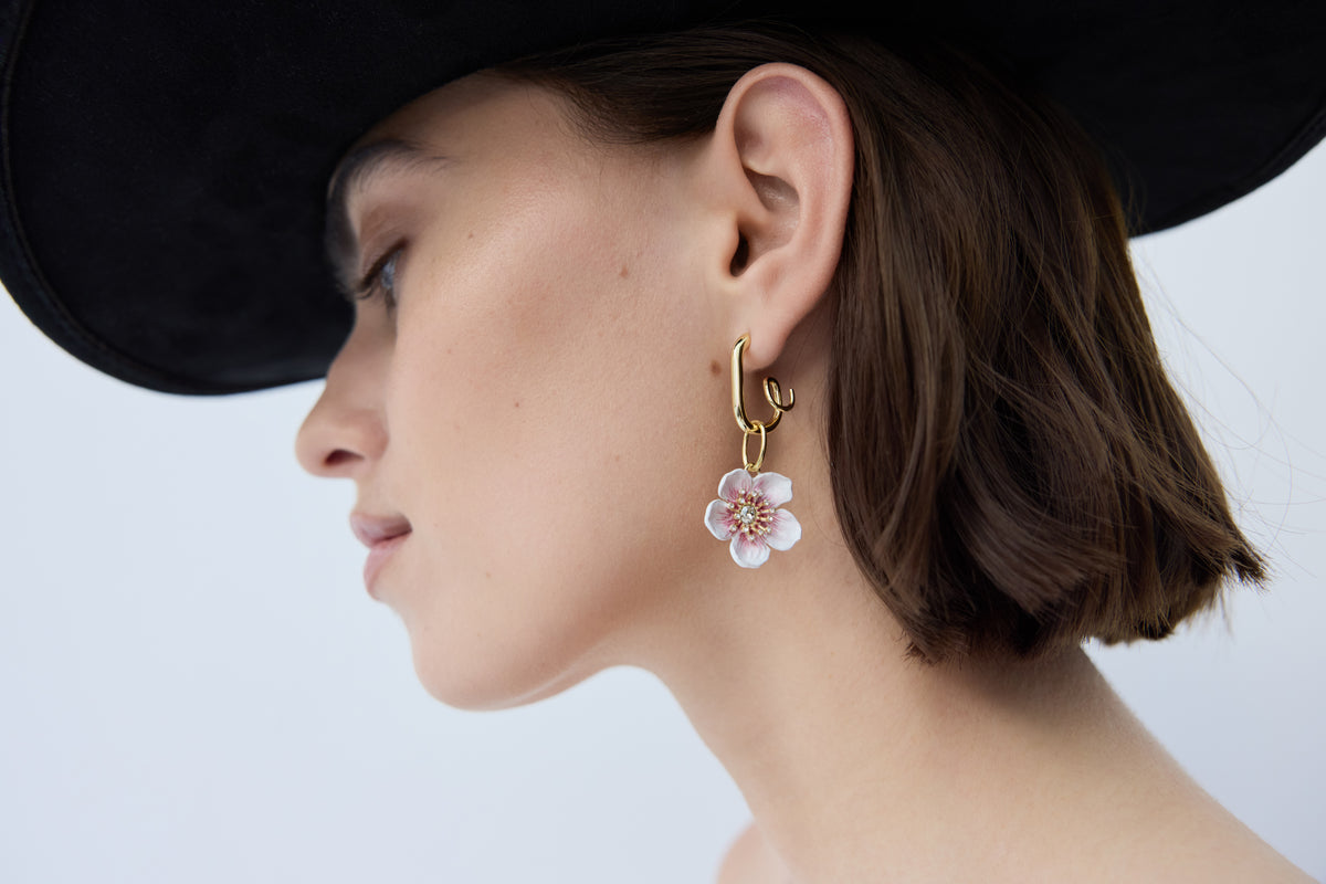 Boucles d'oreilles tiges créoles dorées