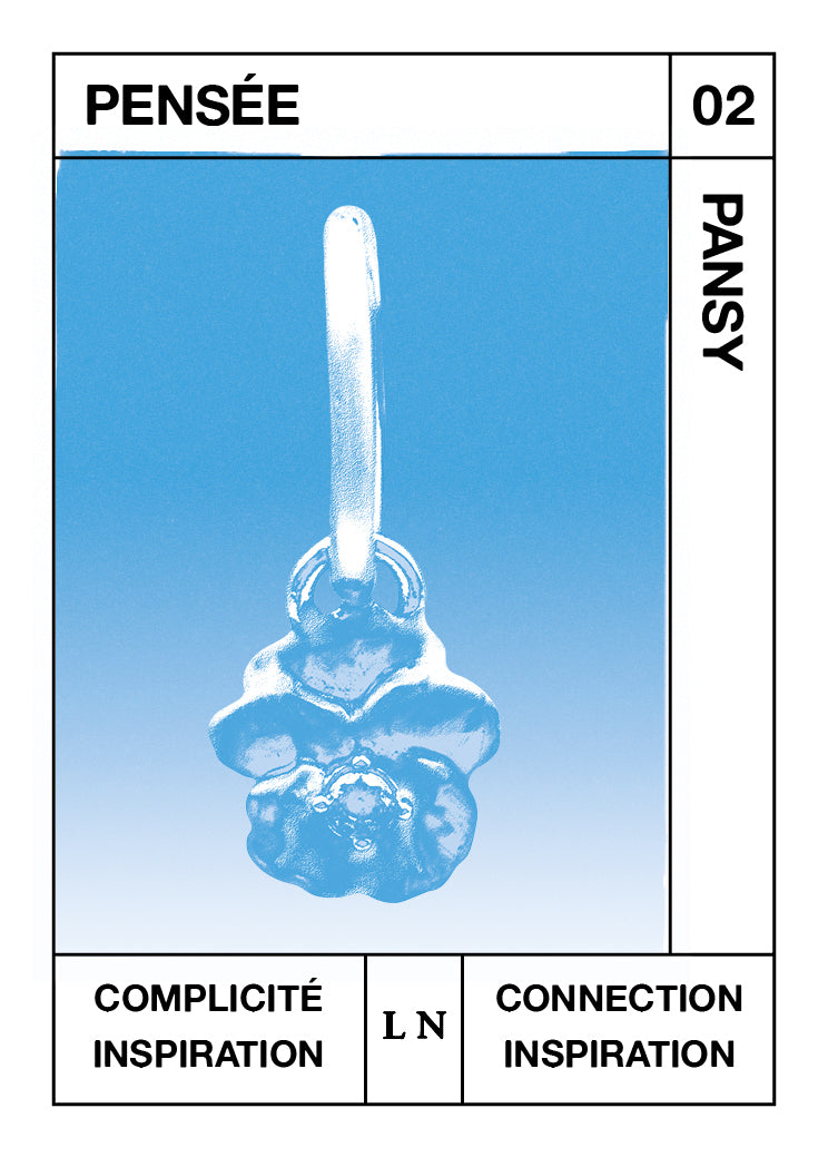 Pendentif Pensée, Complicité et Inspiration - Février