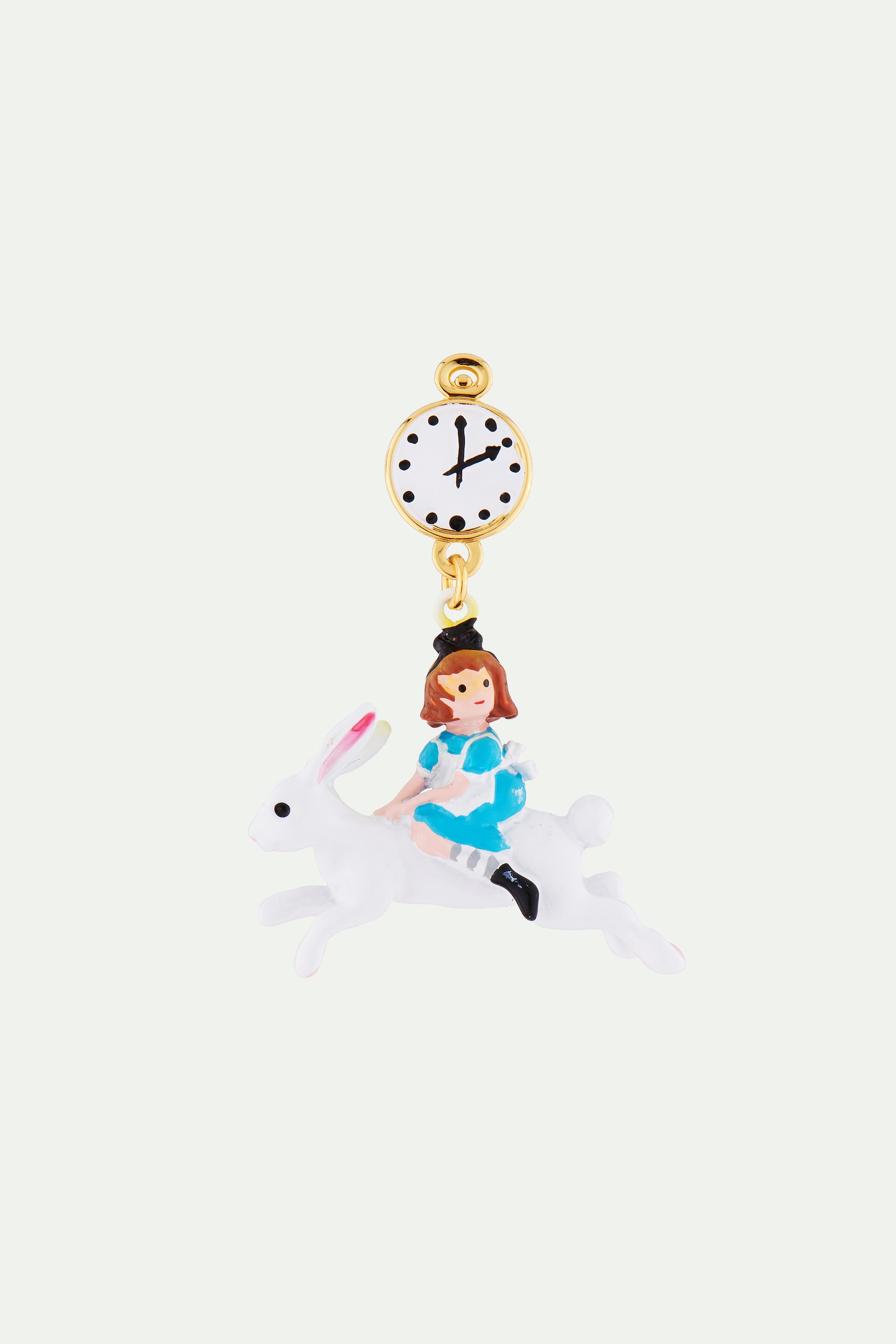 Alice on the White Rabbit Stud Earrings
