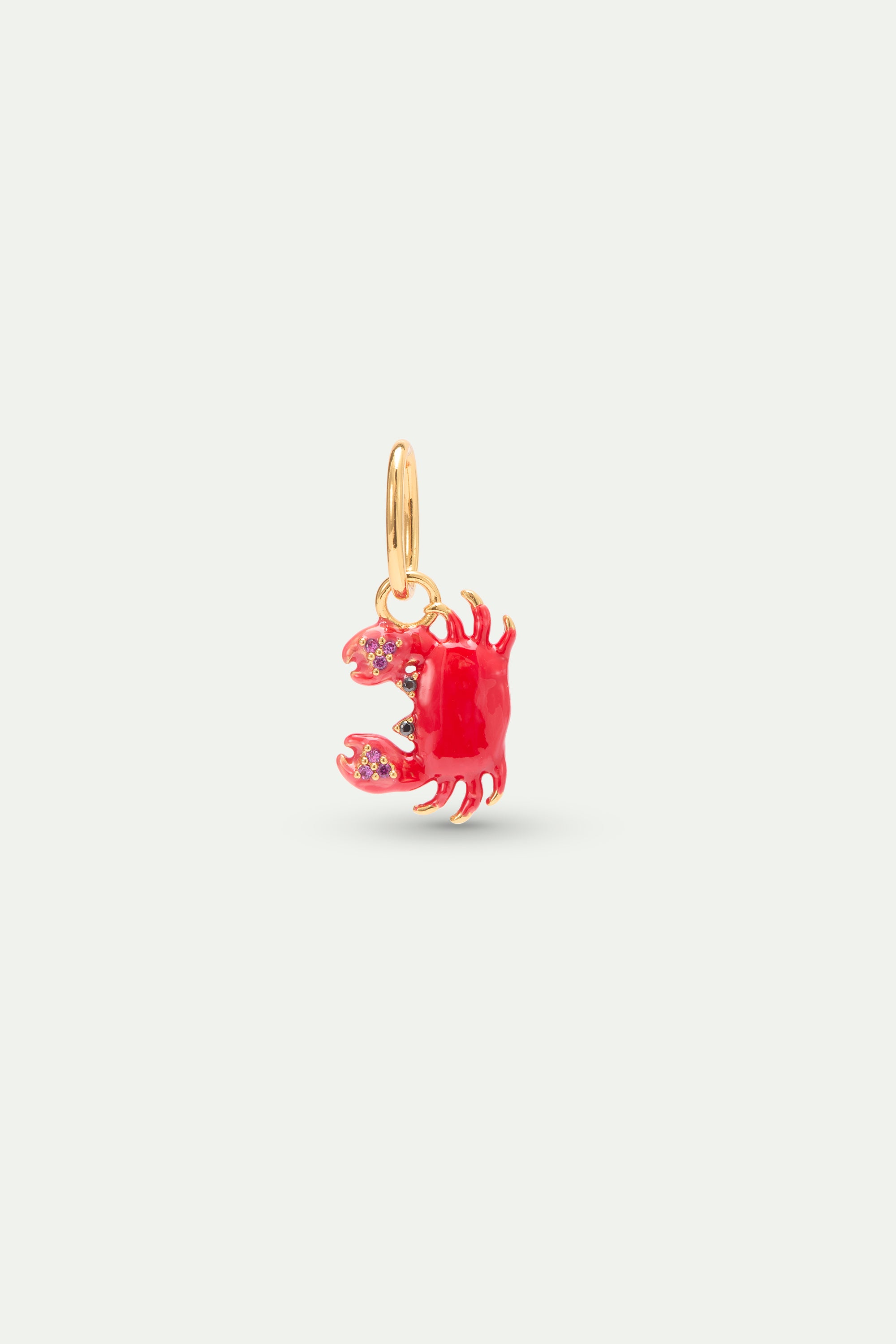 Pendentif Crabe rouge et cristaux, Protection et Changement