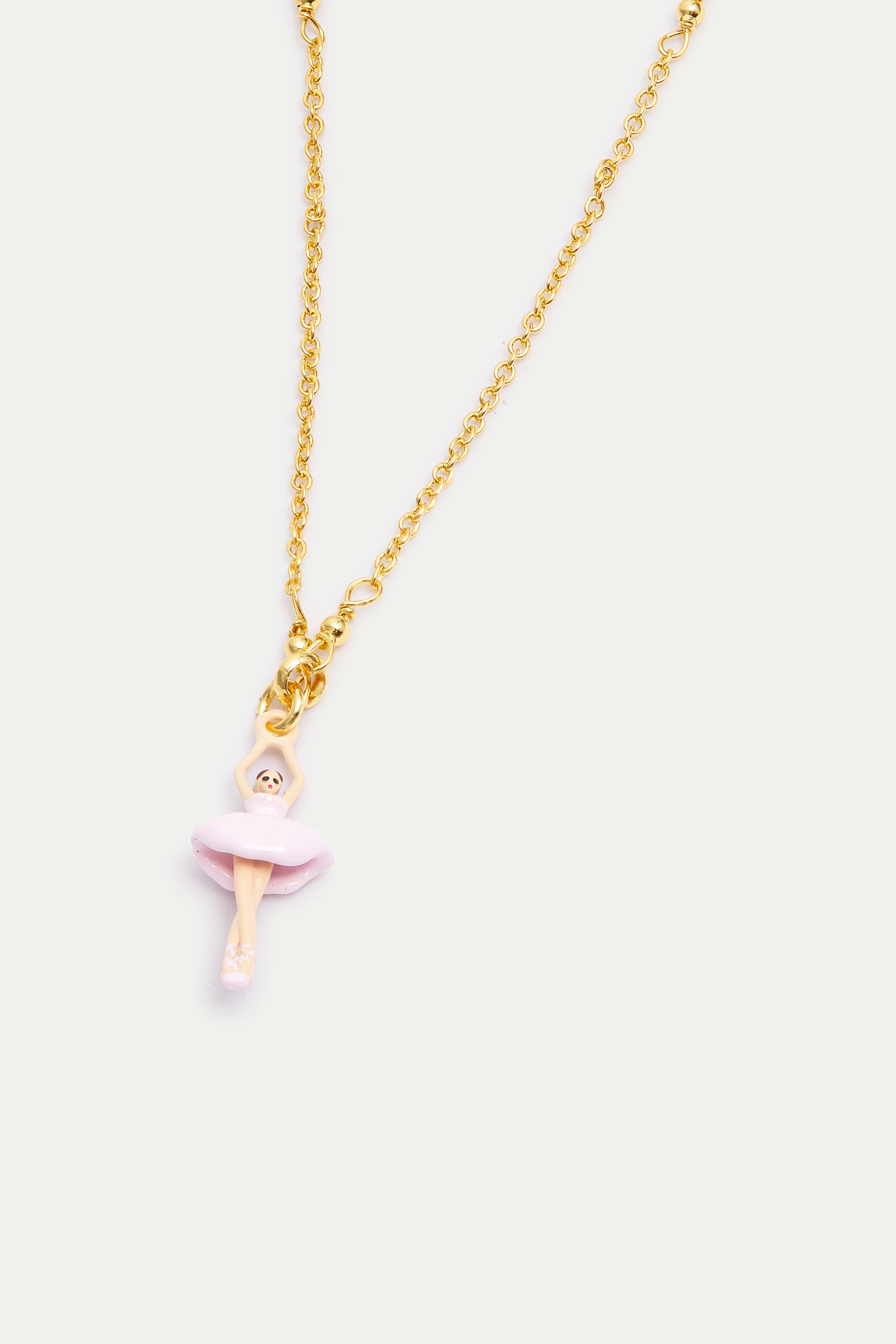 Pulsera Bailarina rosa claro y cristal