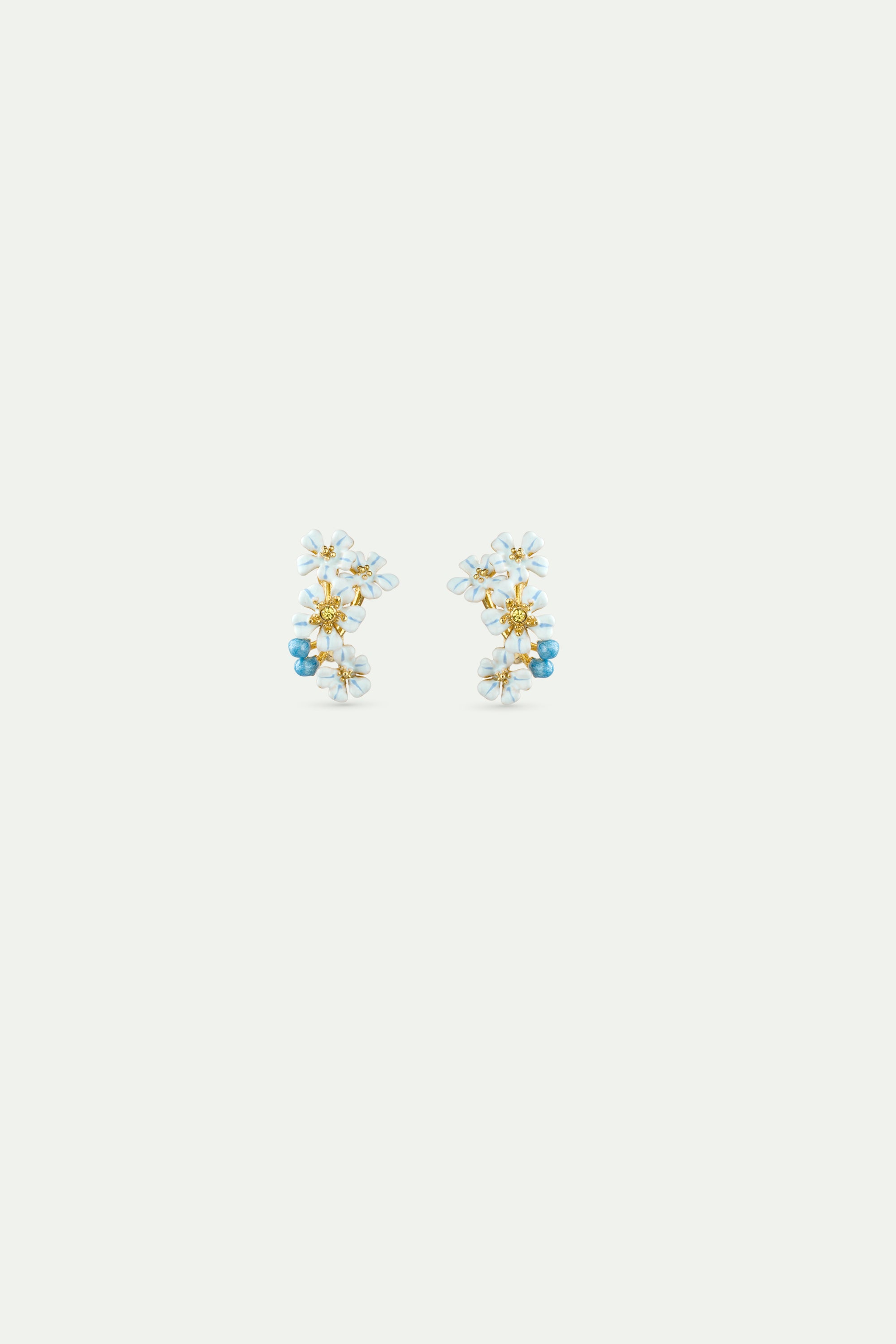 Blue myosotis earrings