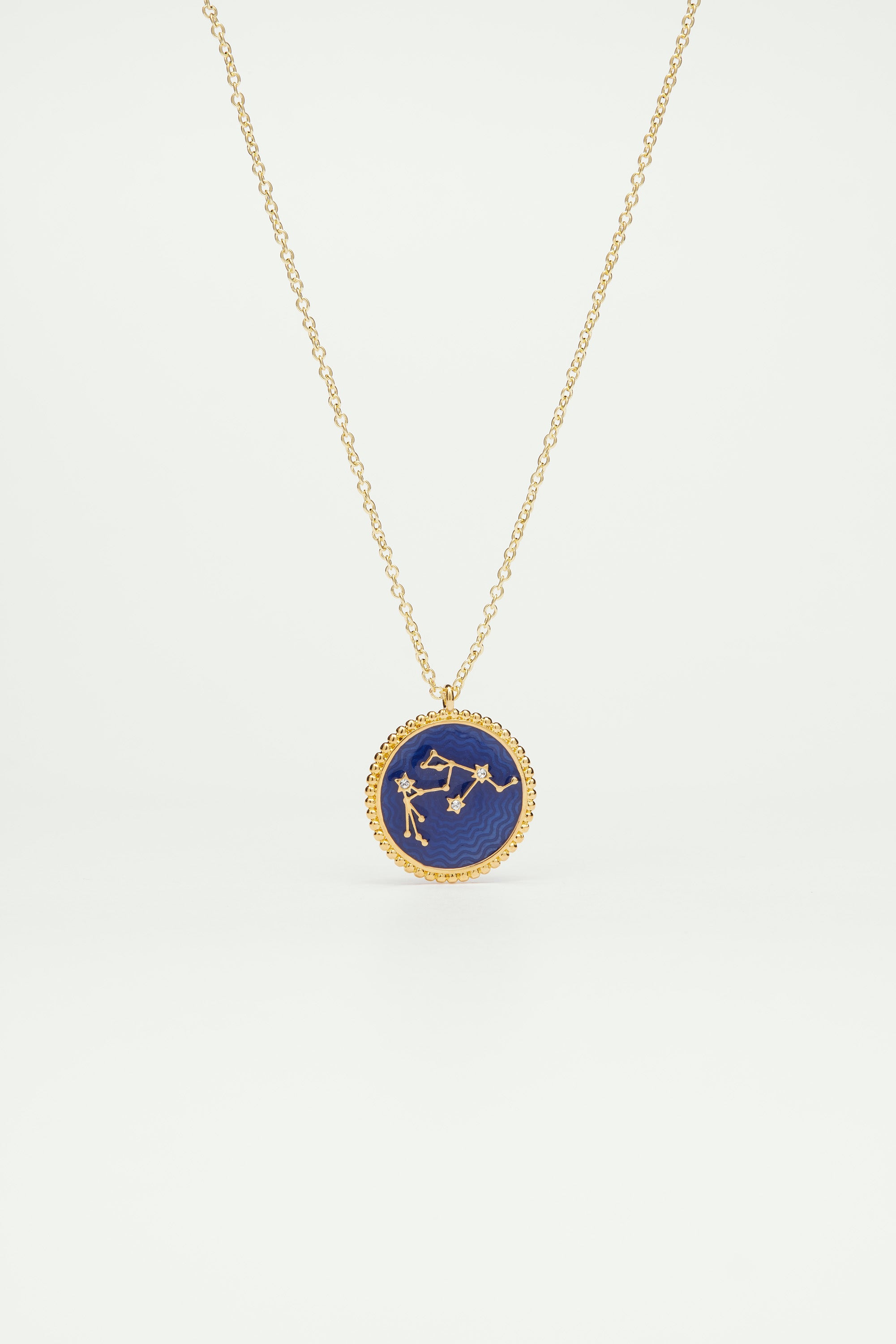 Collier pendentif signe astrologique verseau