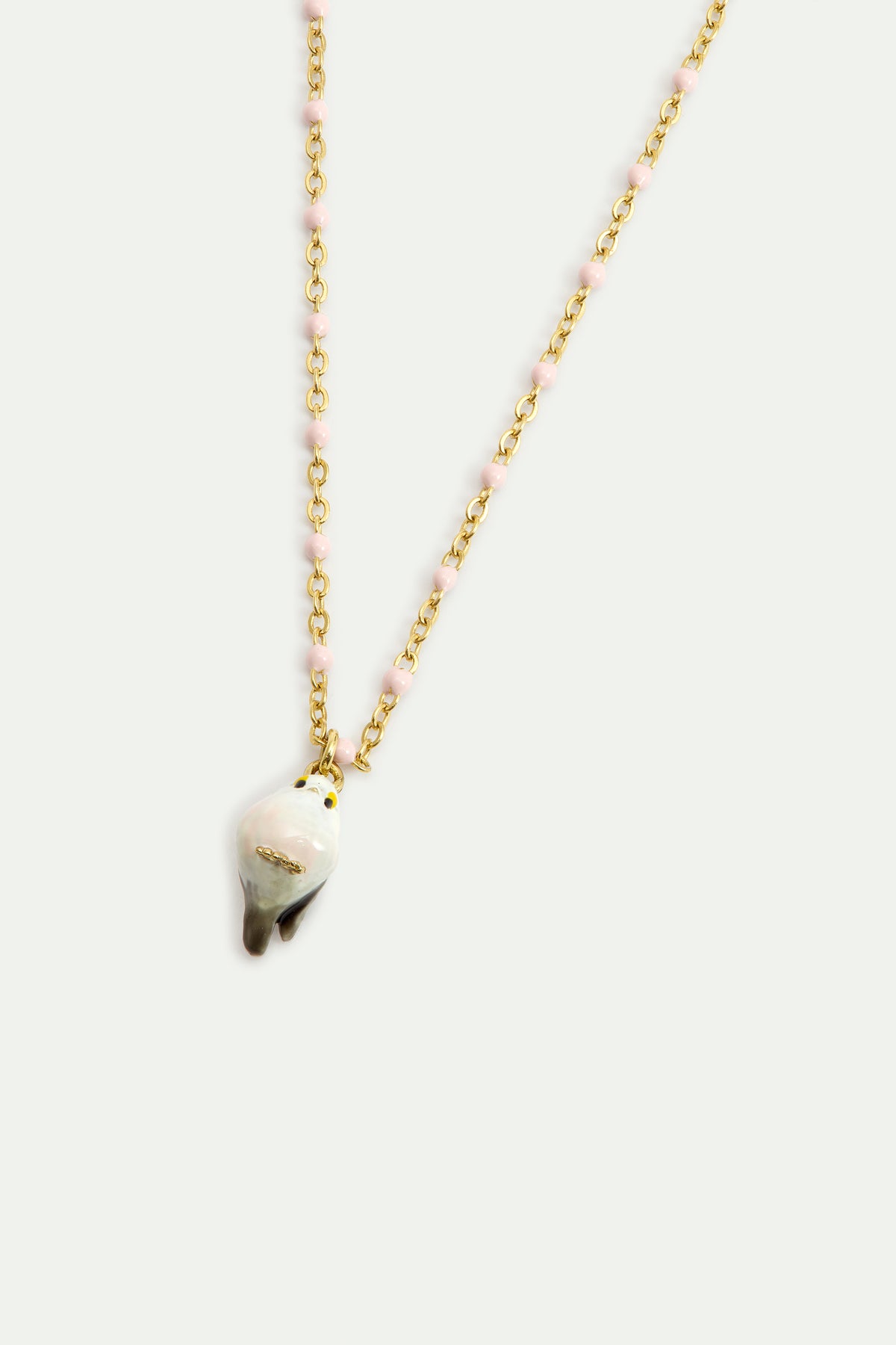 Collar colgante herrerillo blanco