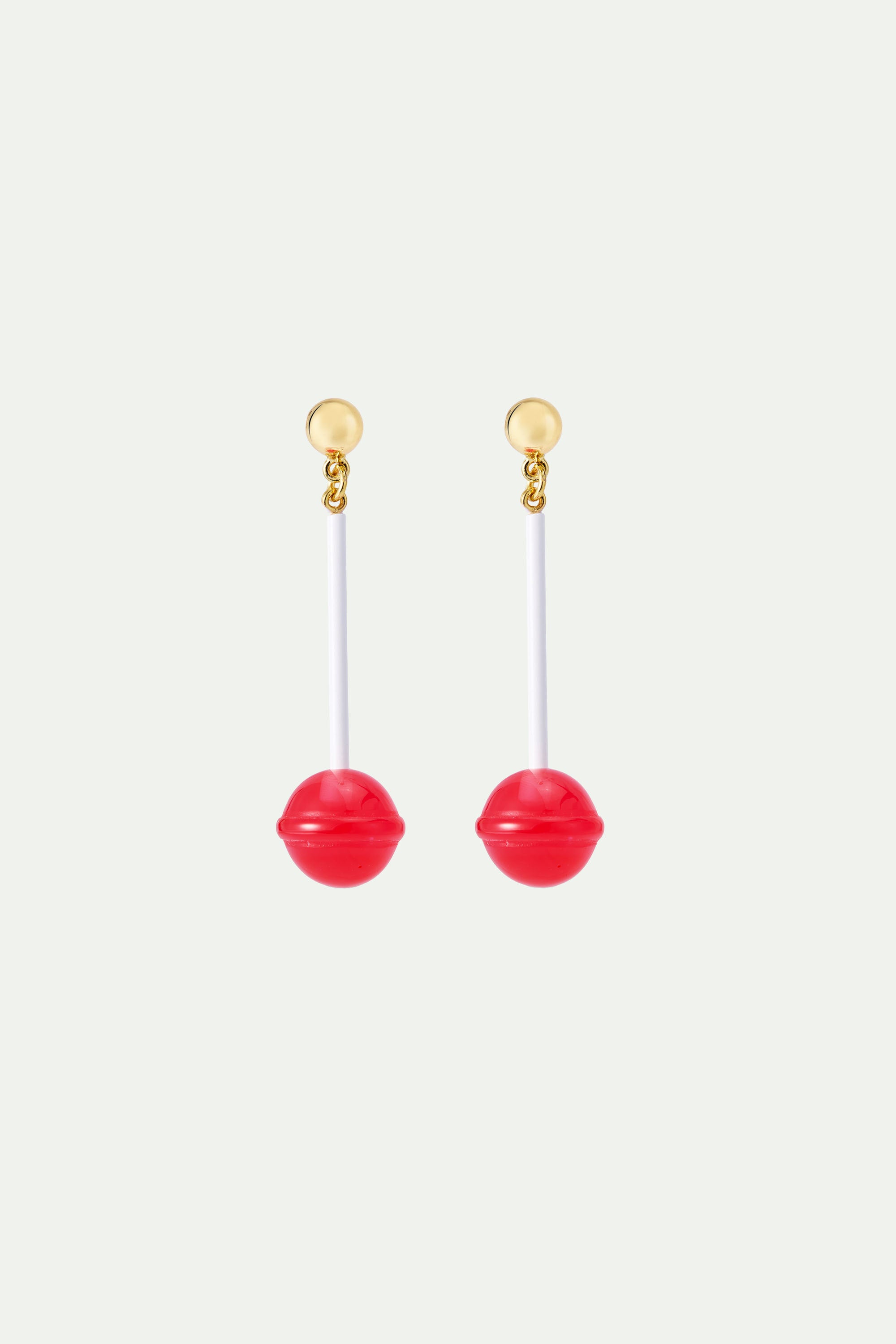 Boucles d'oreilles sucette à la fraise