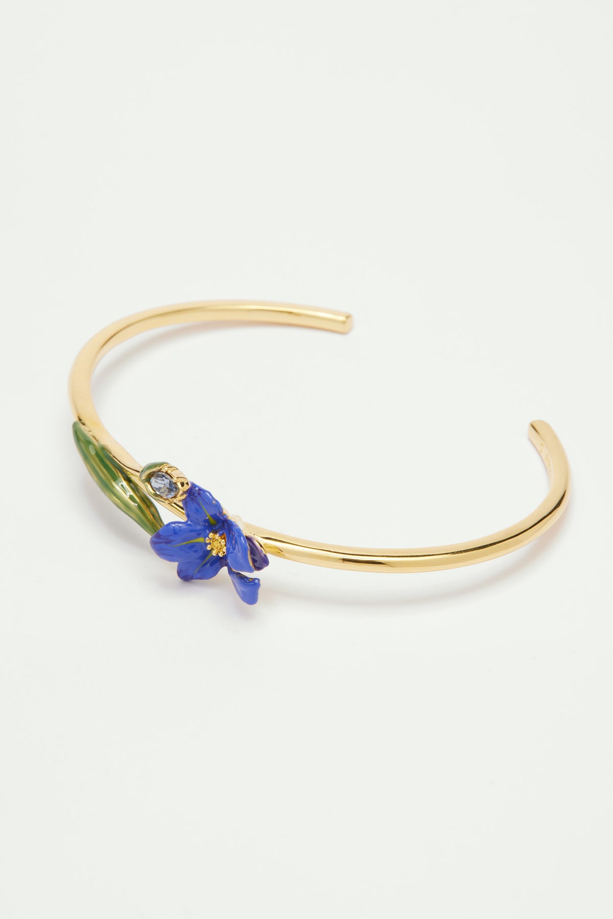 Bracelet Jonc Iris de Sibérie et Verre Facetté